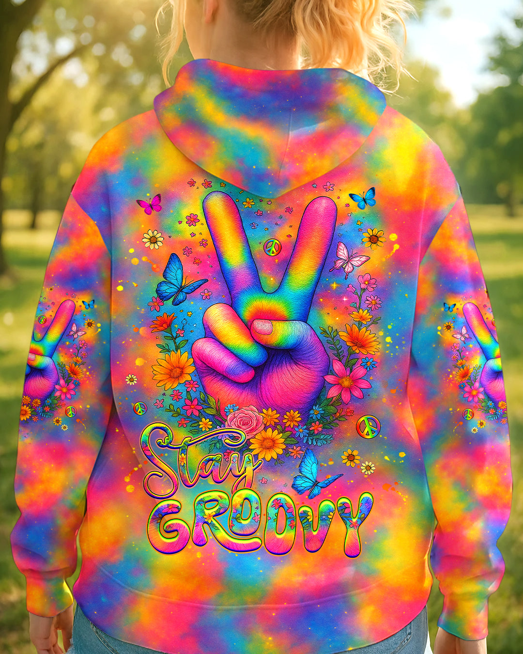STAY GROOVY ALL OVER PRINT -  YHHG0107253