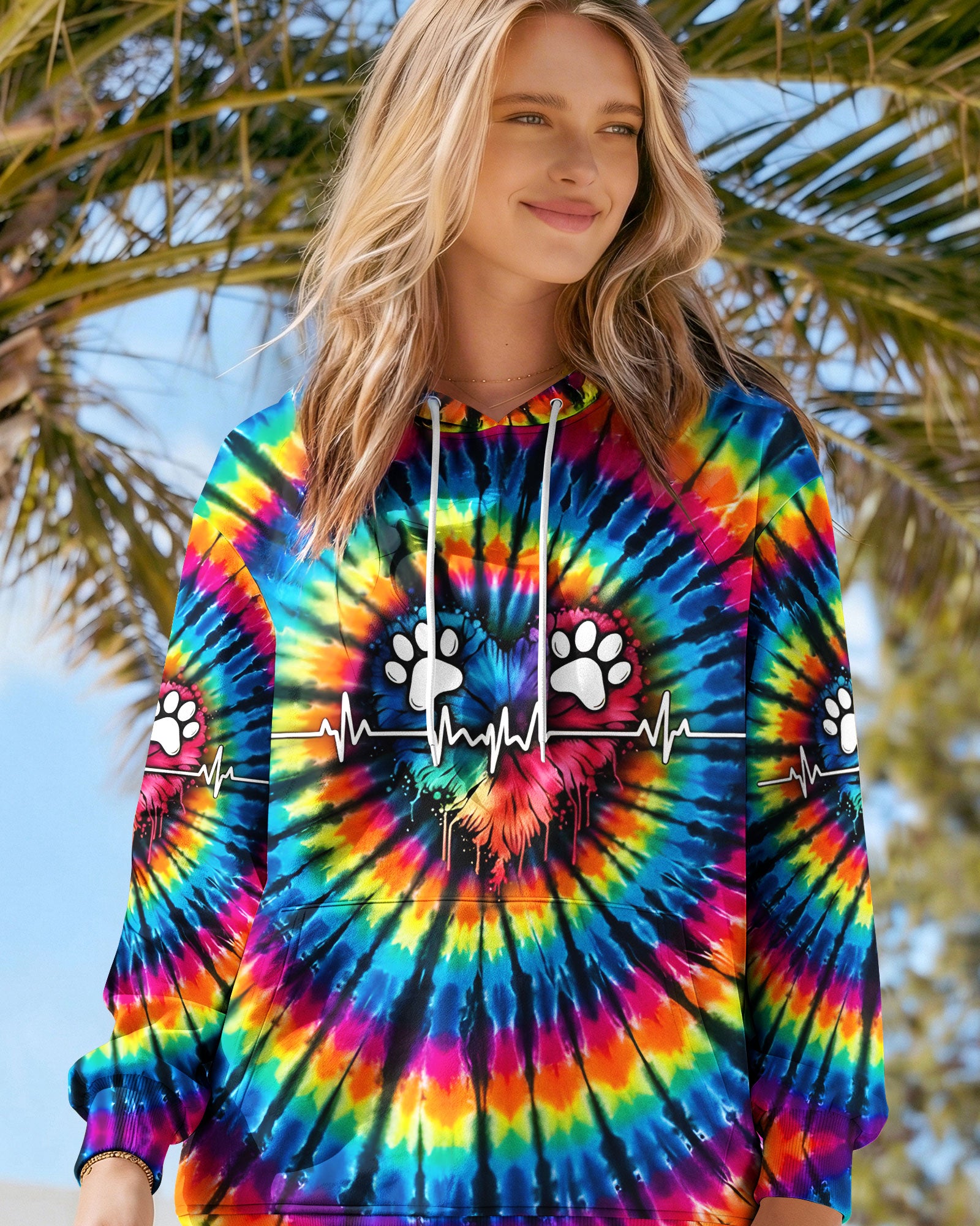 PAW HEARTBEAT COLORFUL ALL OVER PRINT - TYQY1302261