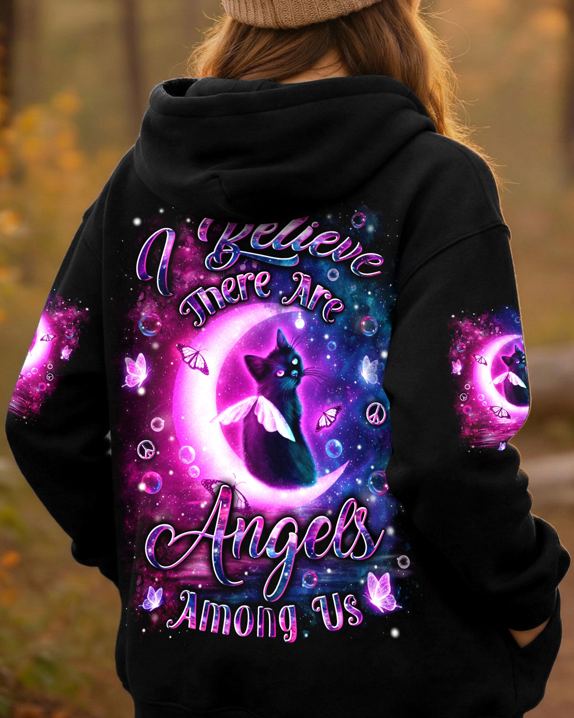 I BELIEVE THERE ARE ANGELS AMONG US CAT ALL OVER PRINT - YHLN2001261