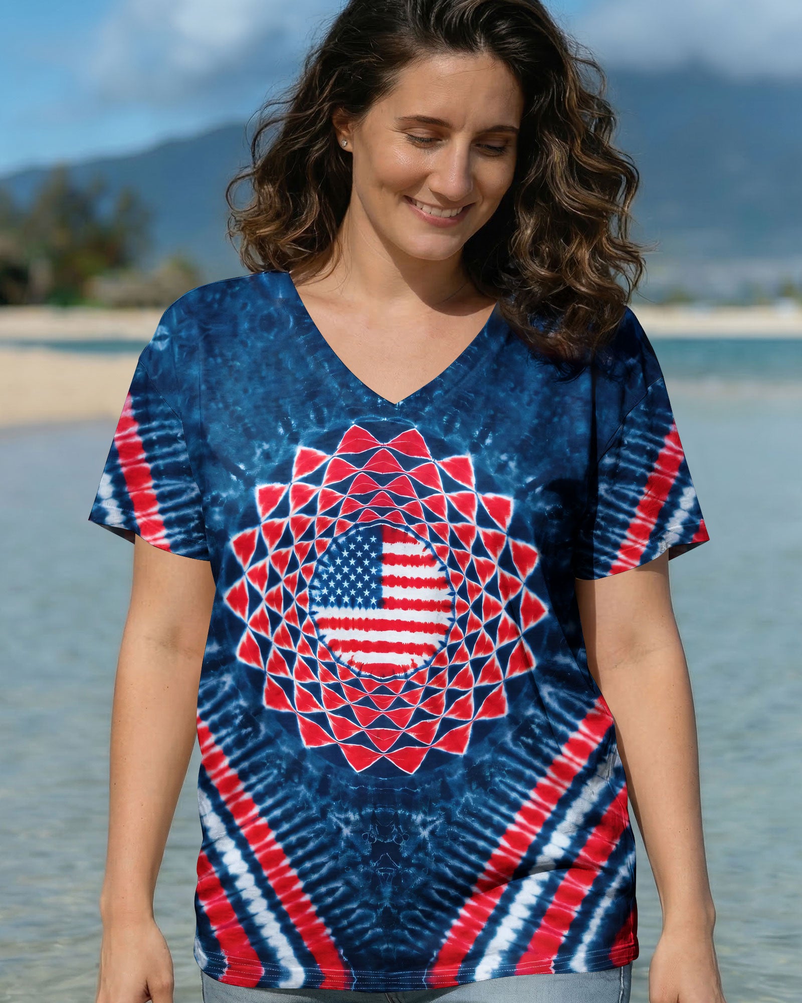 RED WHITE BLUE HARMONY ALL OVER PRINT - TYQY3003262