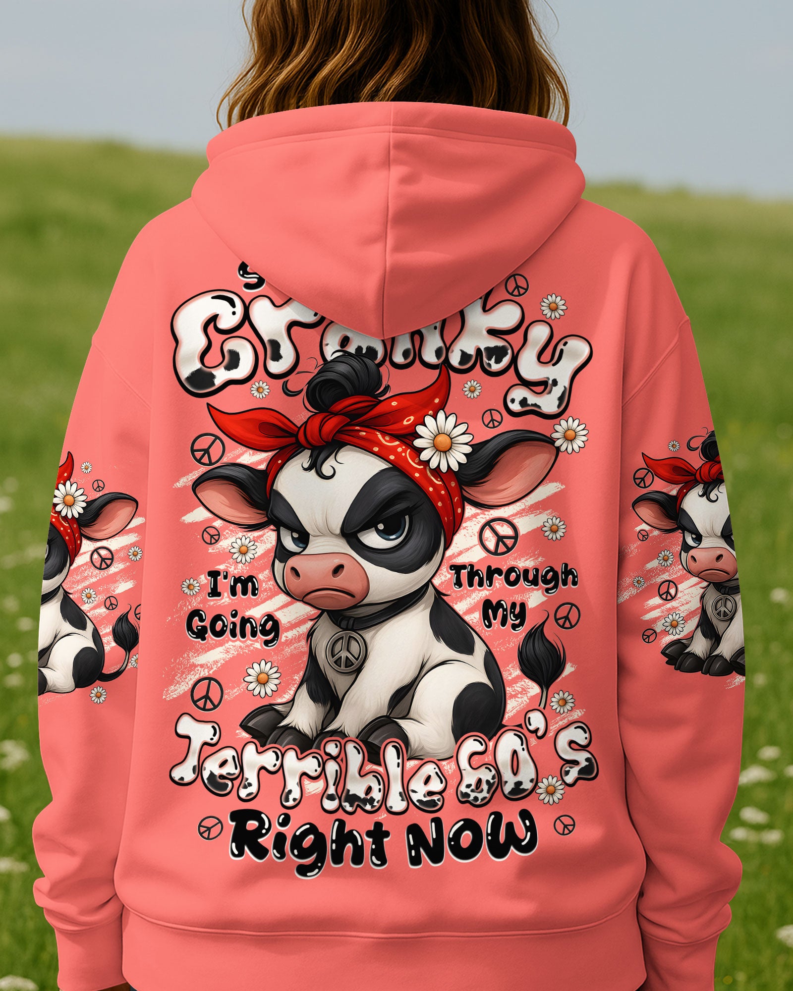 SORRY I'M CRANKY COW ALL OVER PRINT - TYQY1906251