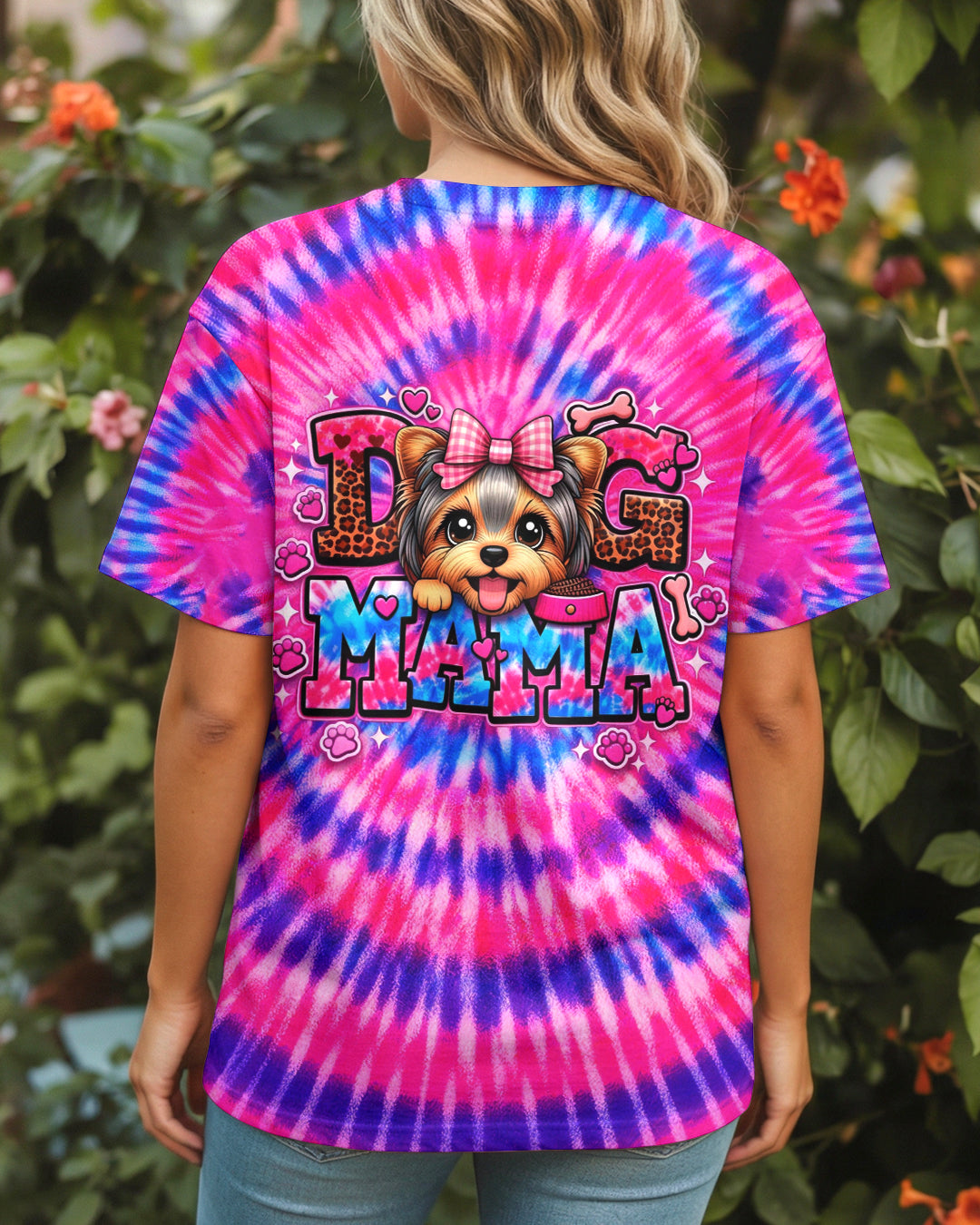 YORKIE DOG MAMA SWIRL ALL OVER PRINT - TLHG0603263