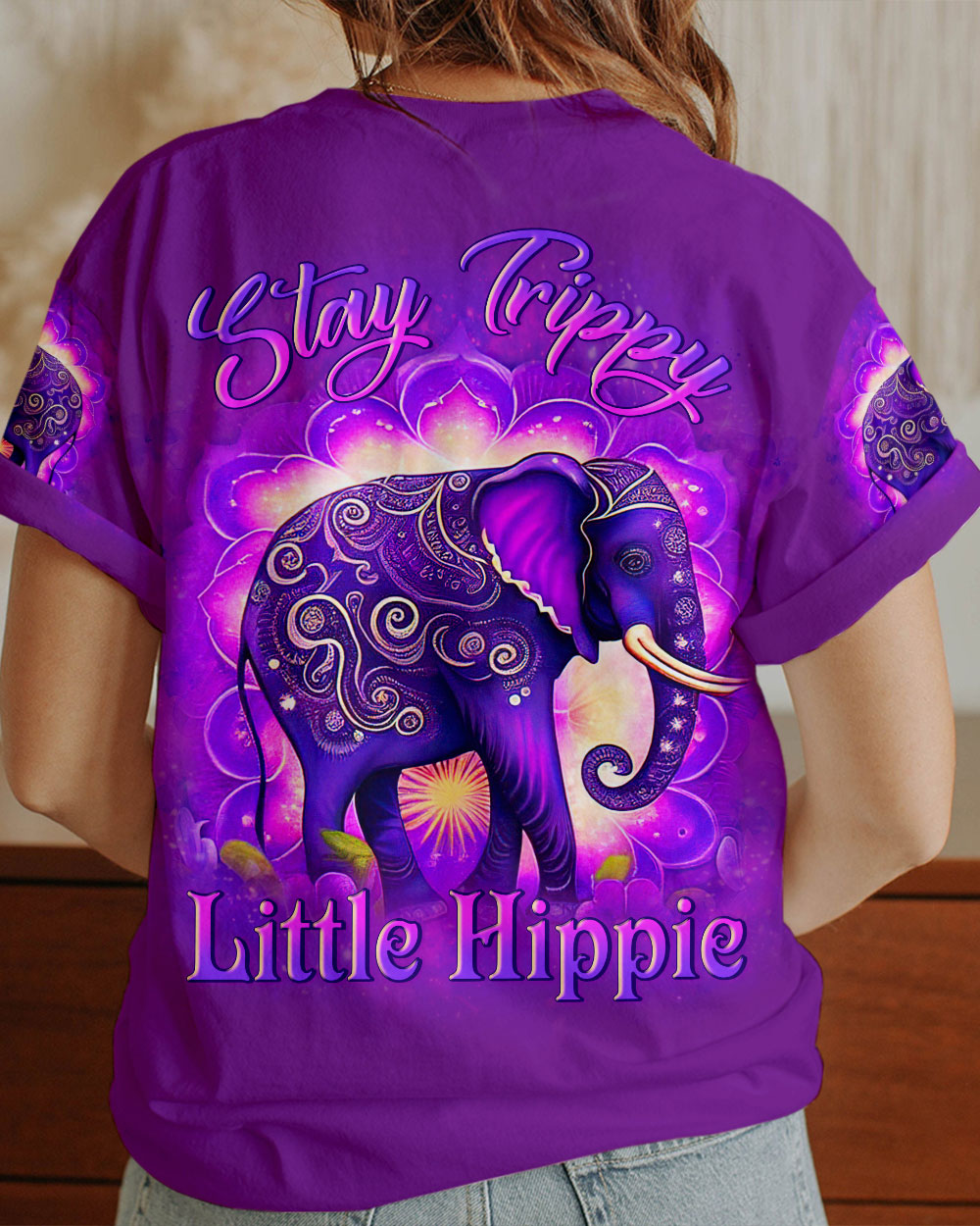 STAY TRIPPY LITTLE HIPPIE ALL OVER PRINT - YHLN3105231