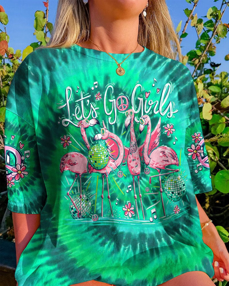 LET'S GO GIRLS FLAMINGO TIE DYE ALL OVER PRINT - TY3006232