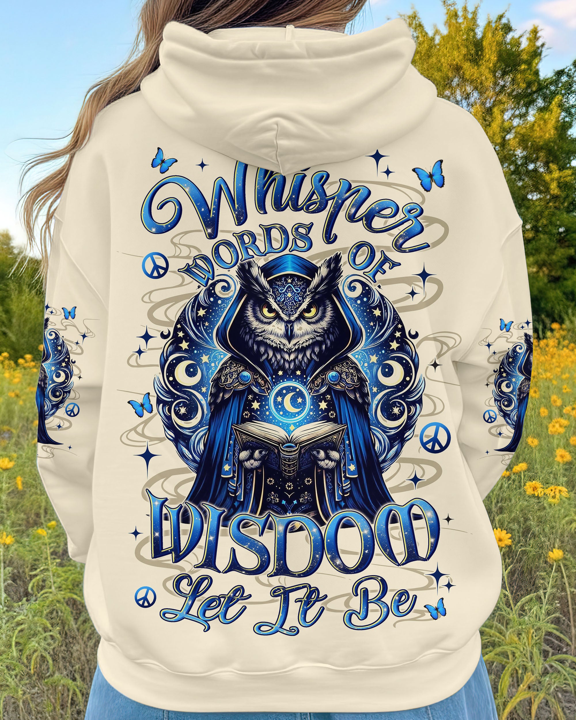 WHISPER WORDS OF WISDOM LET IT BE OWL ALL OVER PRINT - YHLN2910251