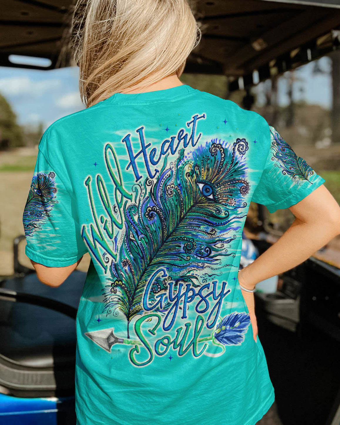 WILD HEART GYPSY SOUL FEATHER ALL OVER PRINT - TLNO2006231