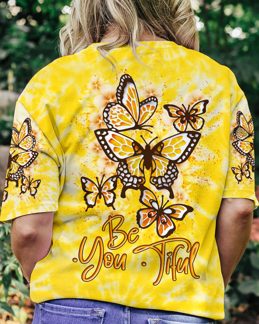 BE YOU TIFUL BUTTERFLY TIE DYE ALL OVER PRINT - YHLN0106231