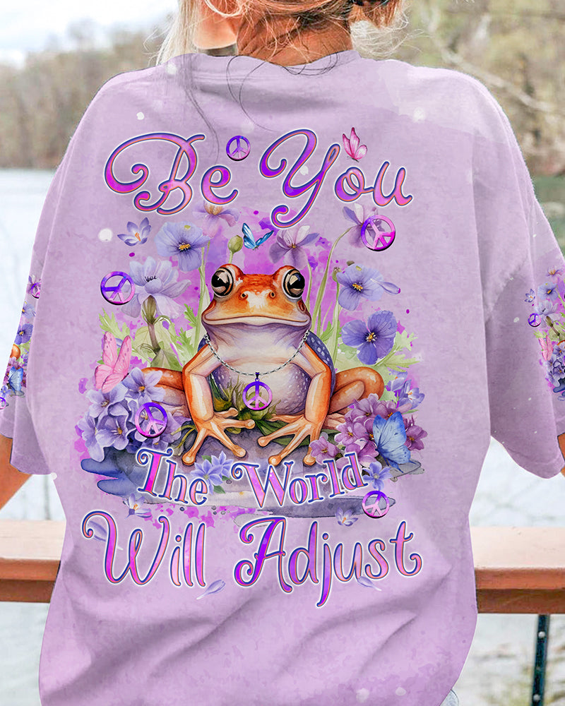 BE YOU THE WORLD WILL ADJUST FROG ALL OVER PRINT - TYQY3011233