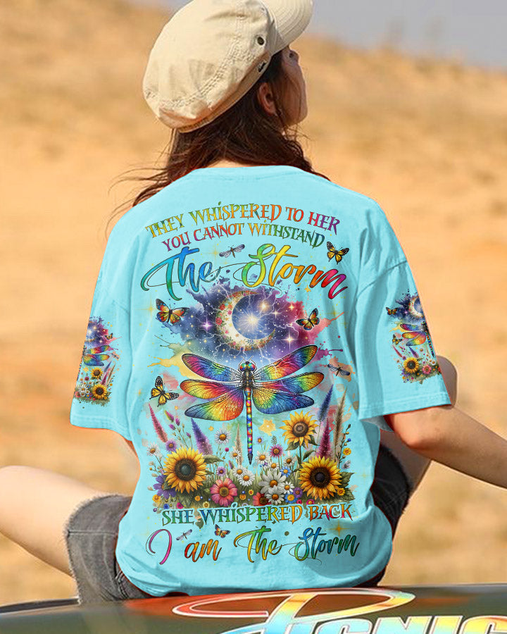 I AM THE STORM DRAGONFLY CRESCENT MOON FLORAL ALL OVER PRINT - TLNZ2411231