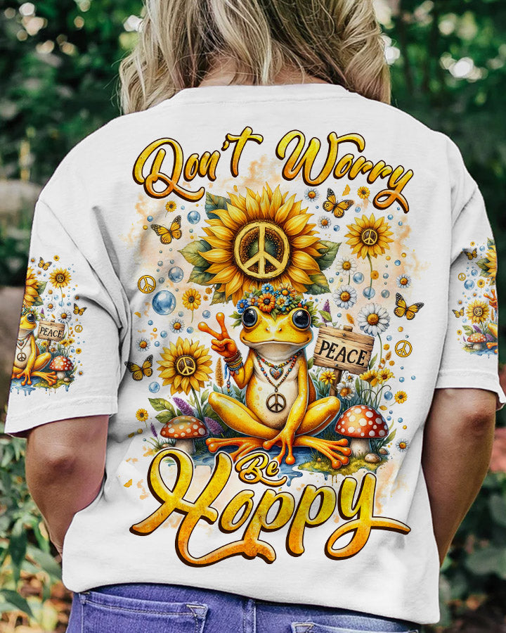DON'T WORRY BE HOPPY FROG ALL OVER PRINT - TLNZ2401241