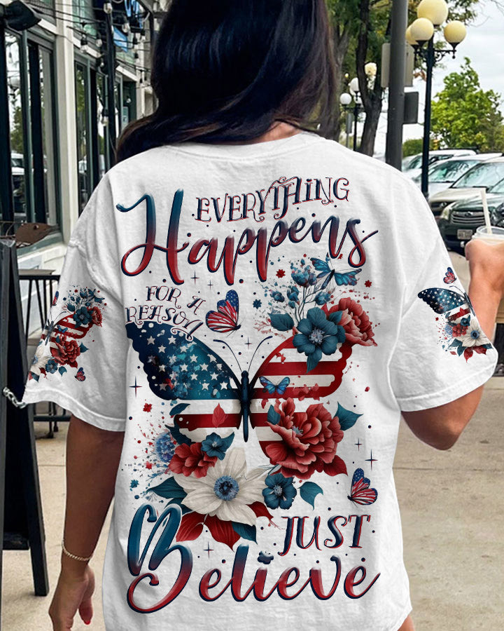 JUST BELIEVE BUTTERFLY FLAG ALL OVER PRINT - TLNZ2806234