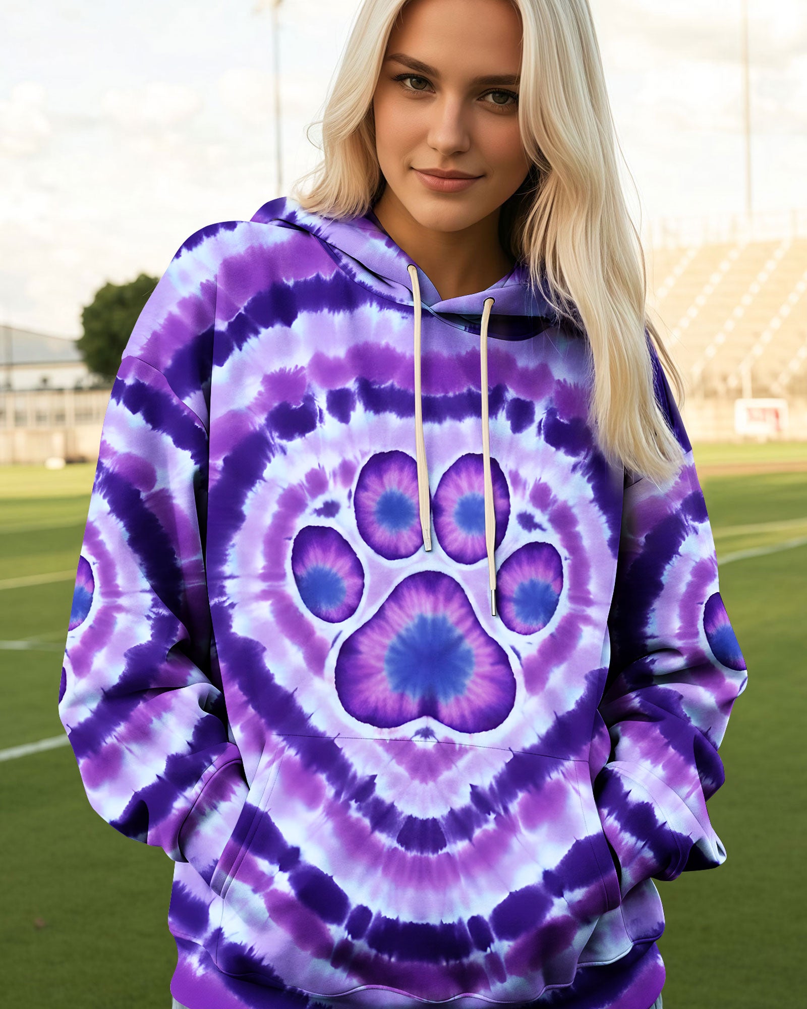 PAW PRINT TIE DYE ALL OVER PRINT - TYQY2811251