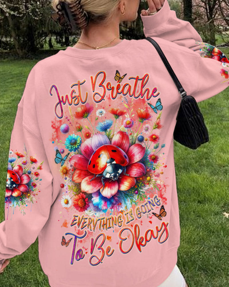 JUST BREATHE LADYBUG FLORAL ALL OVER PRINT - TLNZ2811231