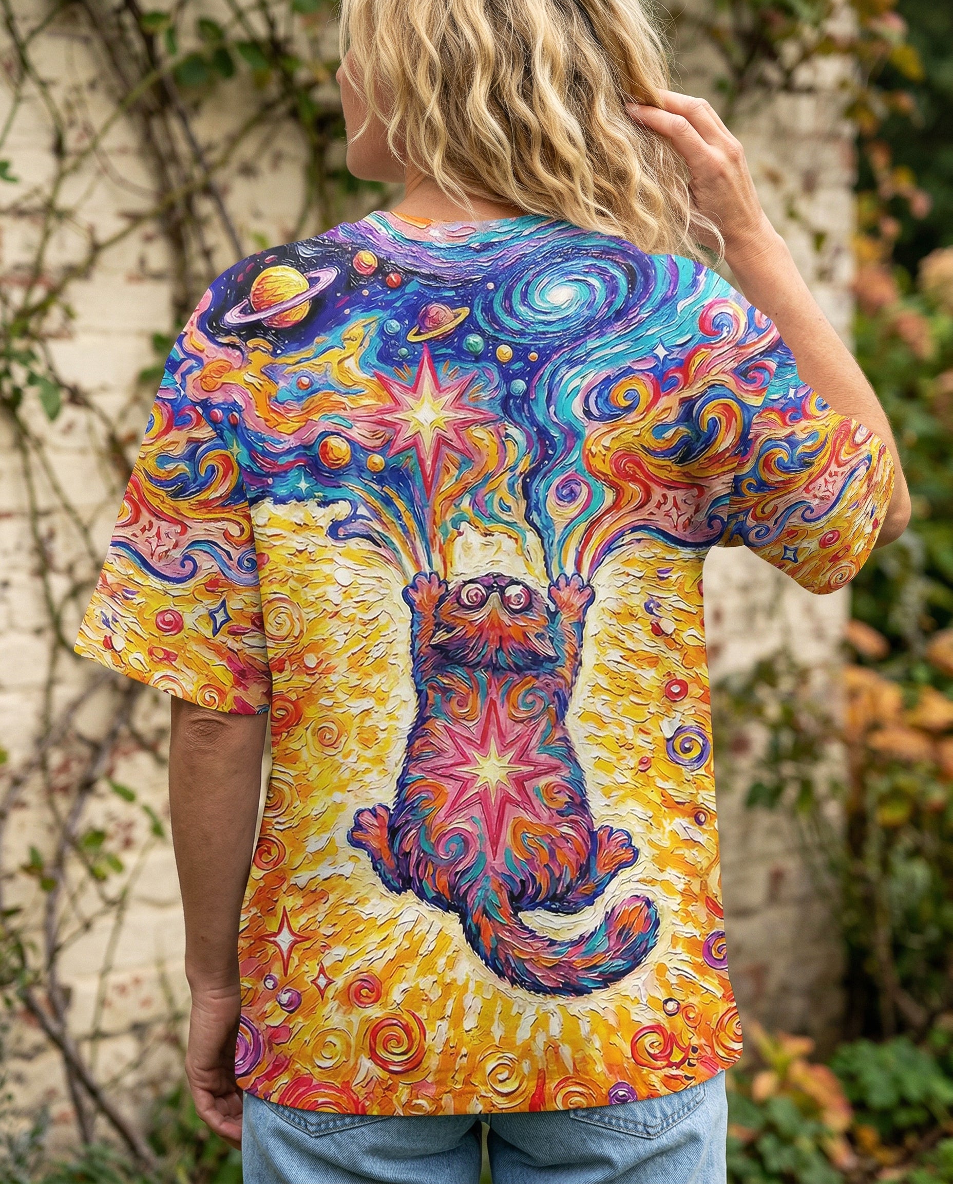 GALAXY CAT BURST SWIRL ALL OVER PRINT - TM0604261
