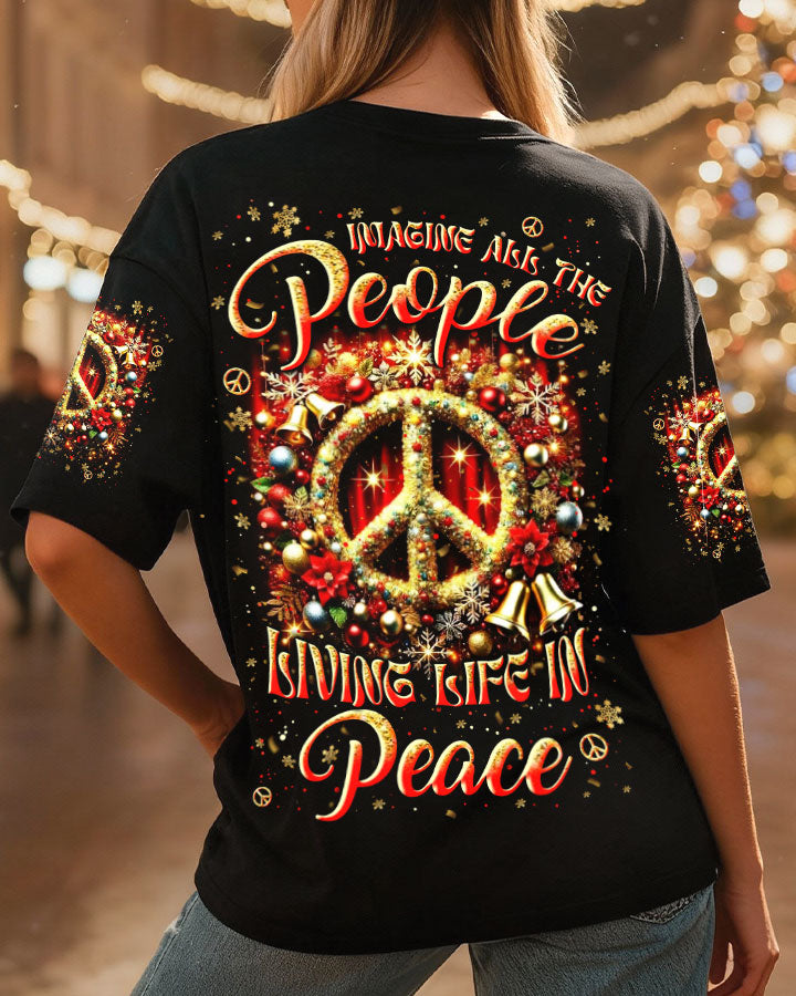 IMAGINE ALL THE PEOPLE LIVING LIFE IN PEACE CHRISTMAS ALL OVER PRINT - YHLN1410252
