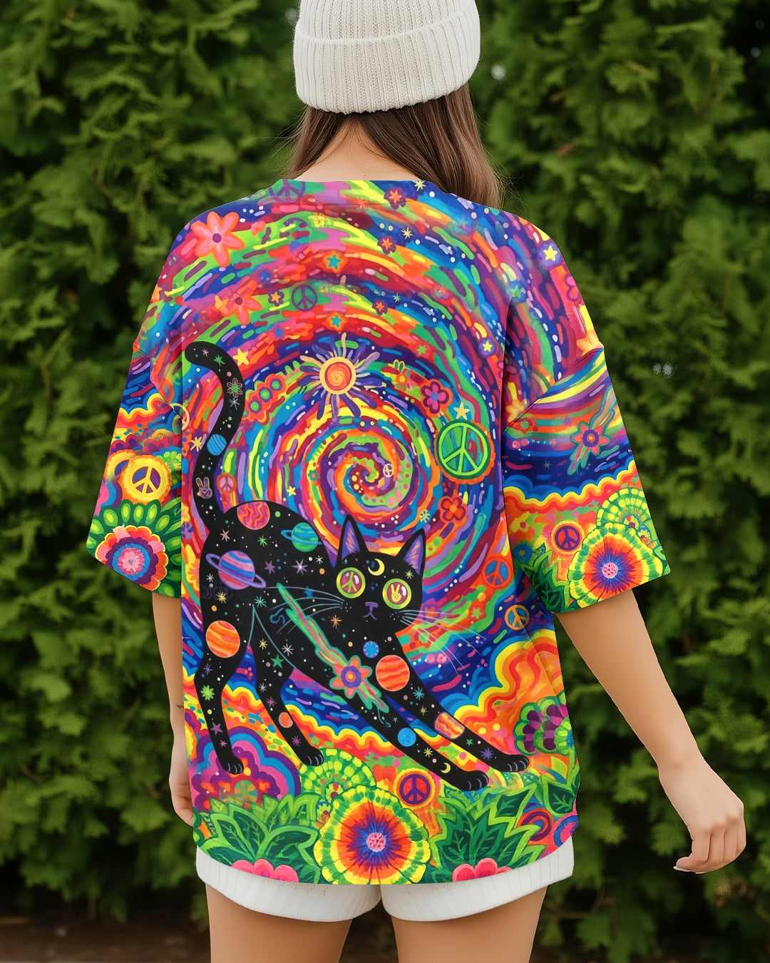 COSMIC HIPPIE CAT ALL OVER PRINT - YHHG0701263