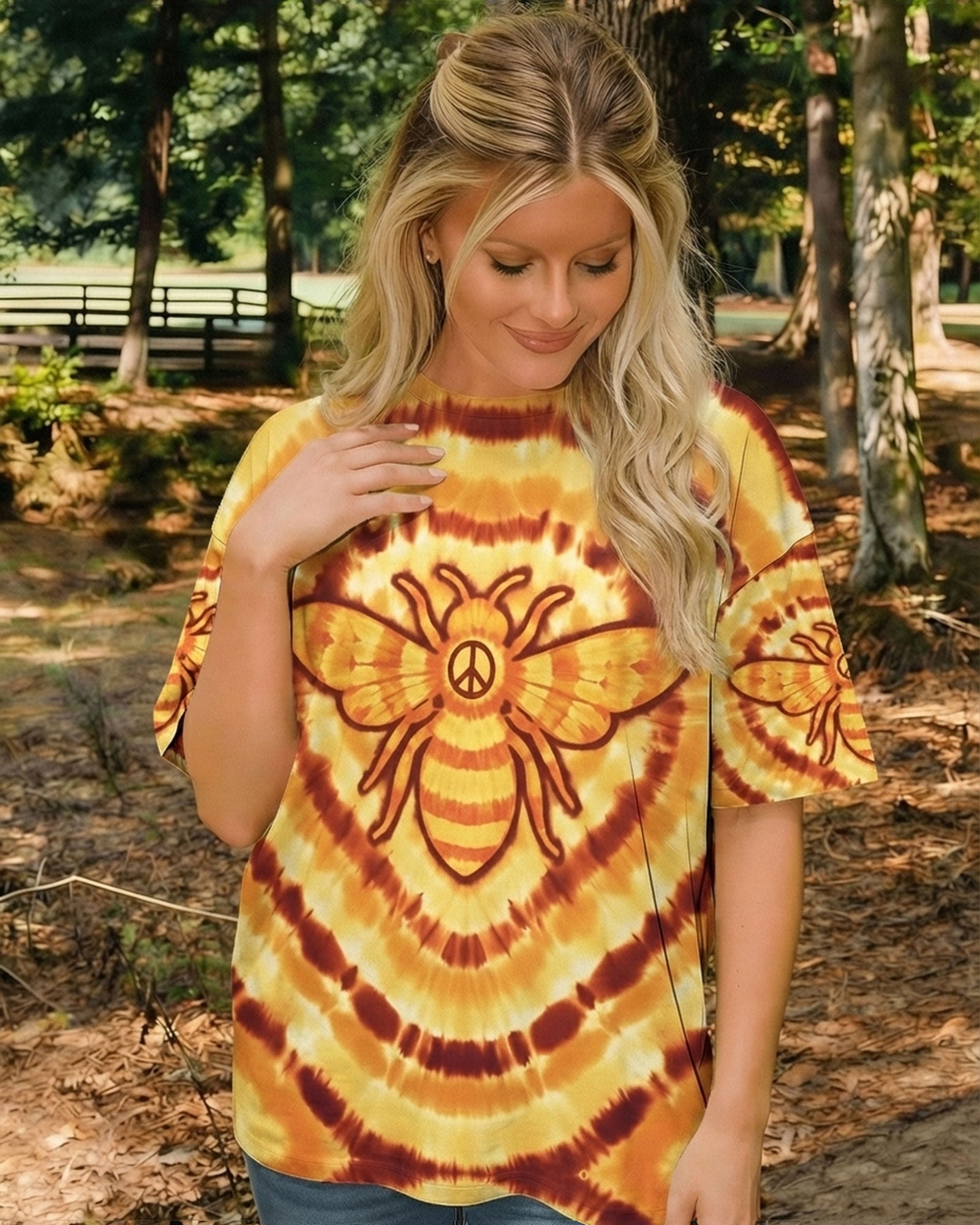 BEE HIPPIE YELLOW ALL OVER PRINT - TYQY0801261
