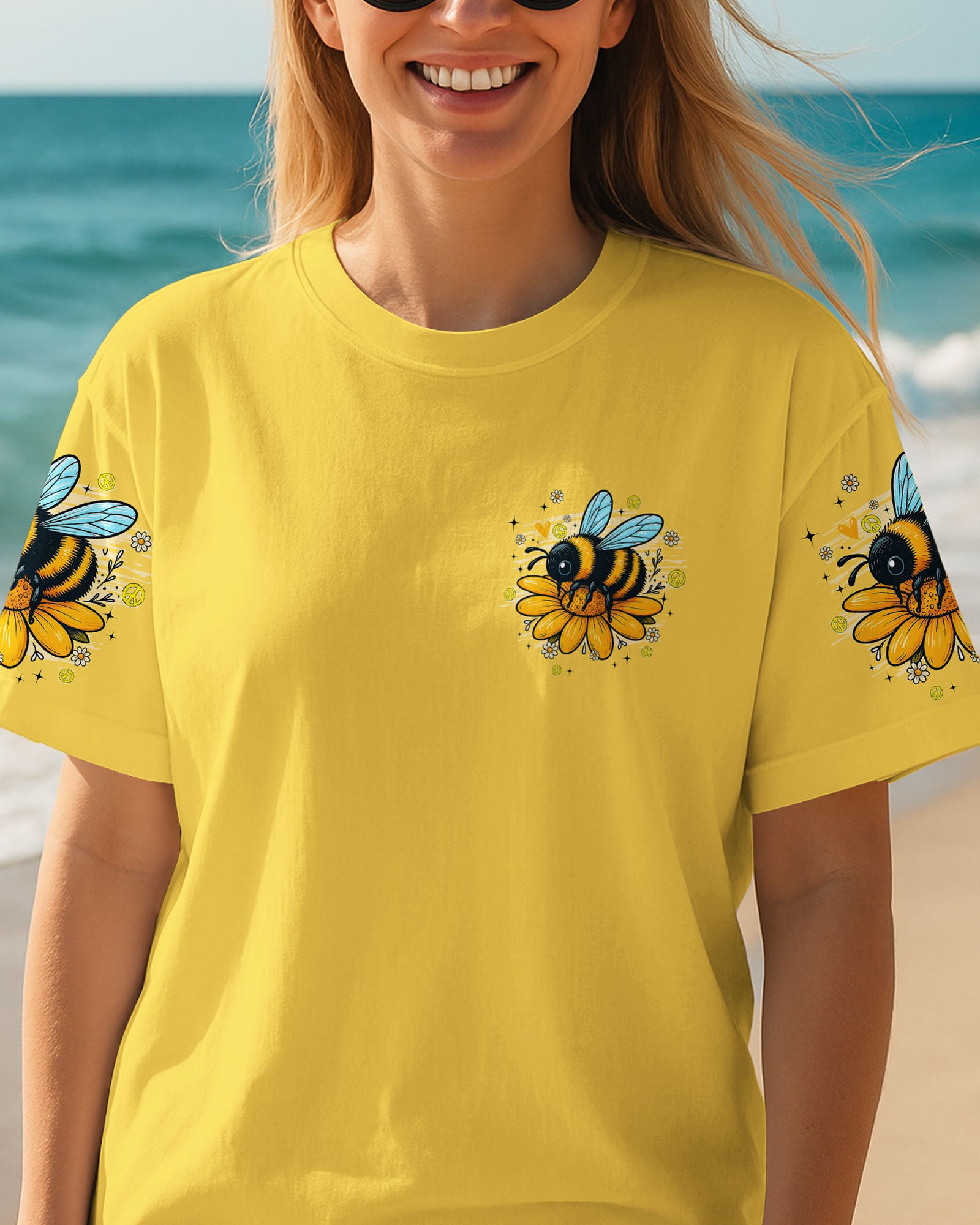 DO YOUR BEST BEE HIPPIE ALL OVER PRINT - TYQY1107252