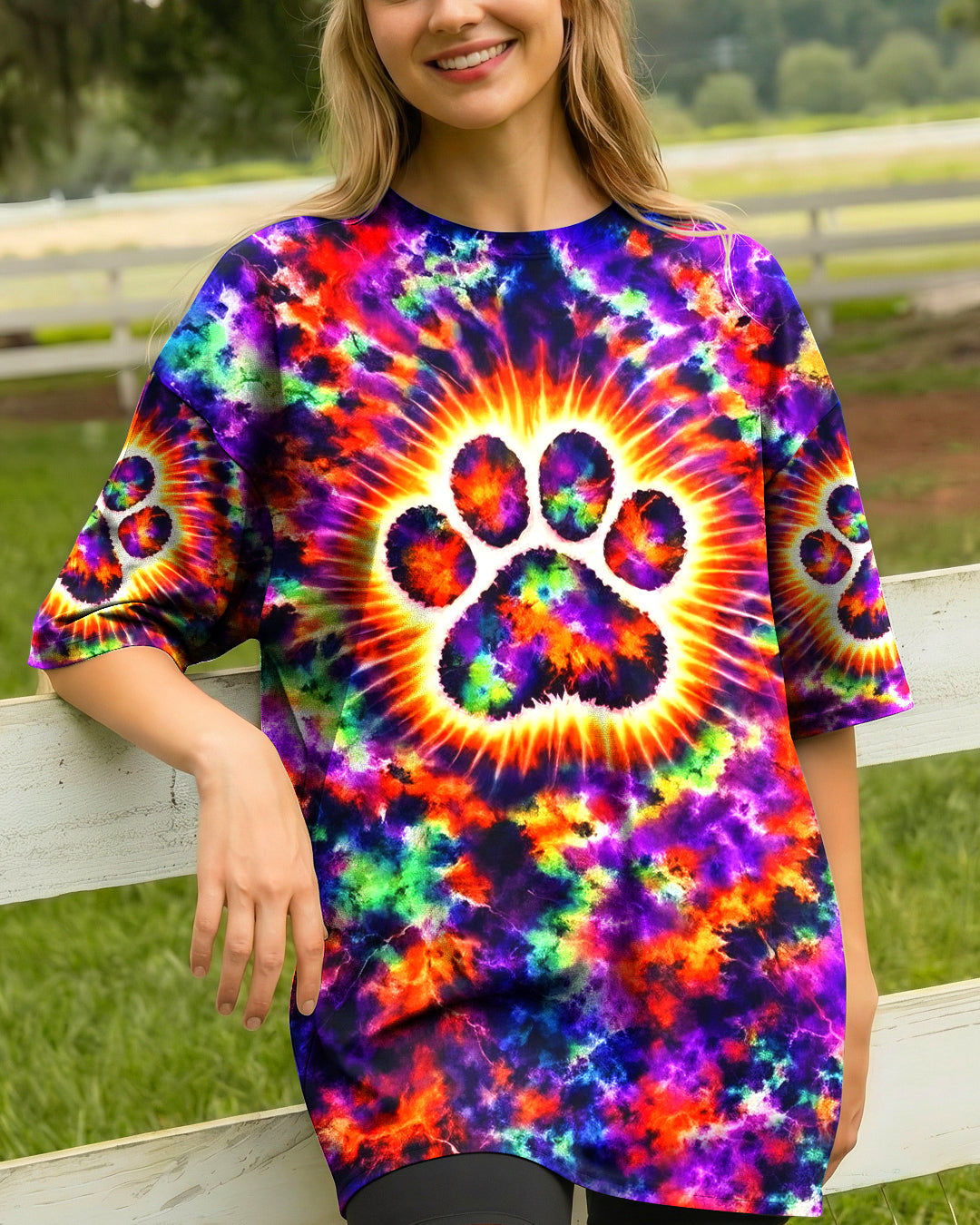 PRISMATIC REBEL PAW ALL OVER PRINT - YHHG2302262