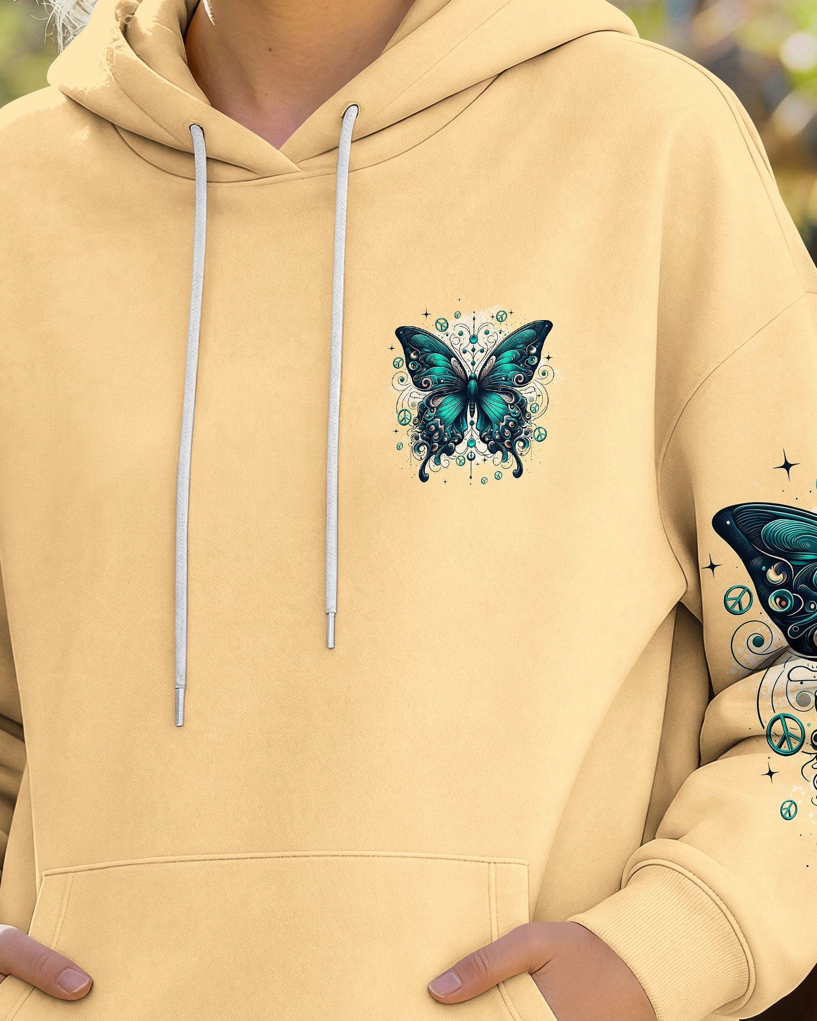 NEVER TOO LATE TO FIND YOUR WINGS BUTTERFLY ALL OVER PRINT - TYQY0902261