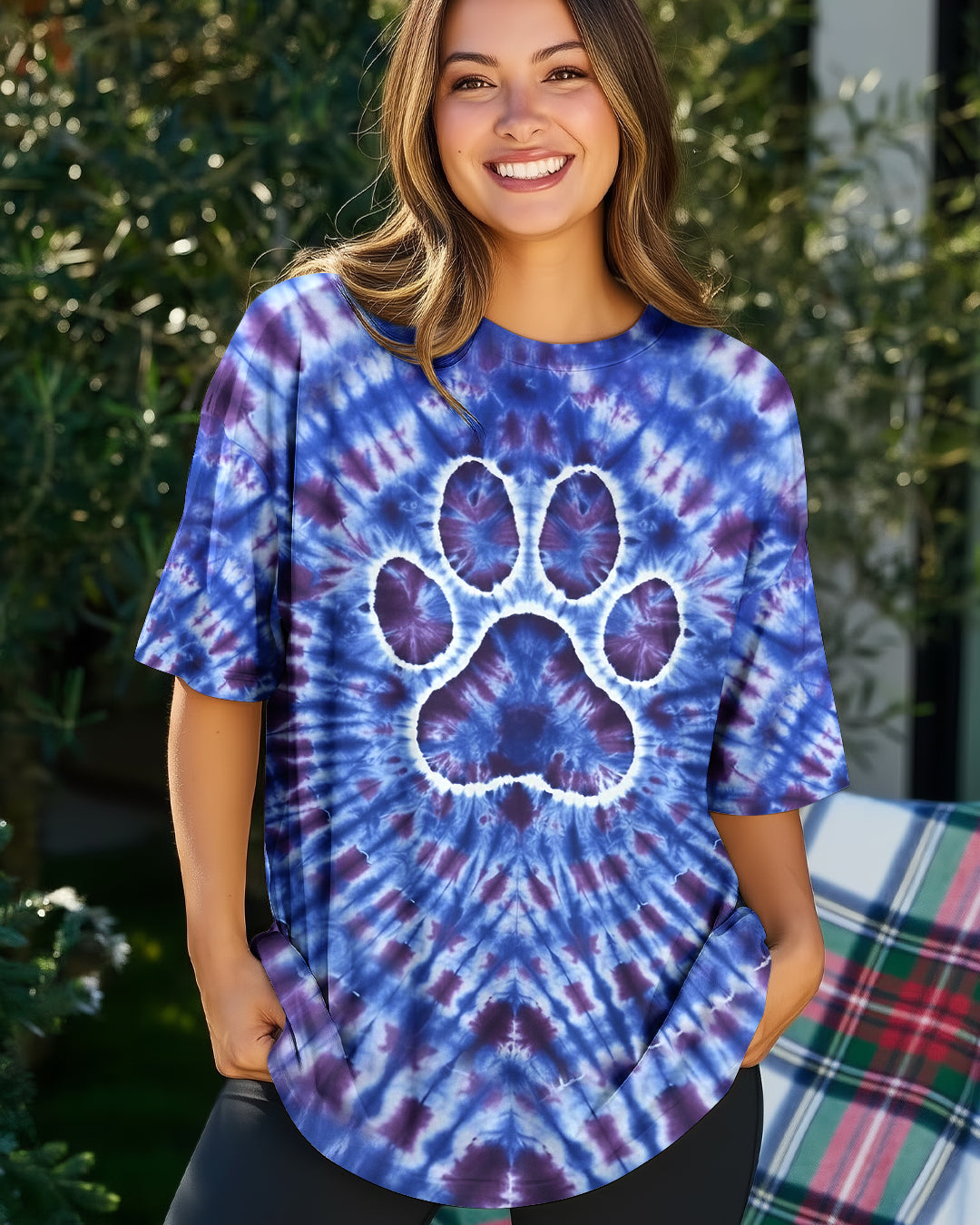 PURPLE BLUE SWIRL PAW  ALL OVER PRINT - YHHG1912252
