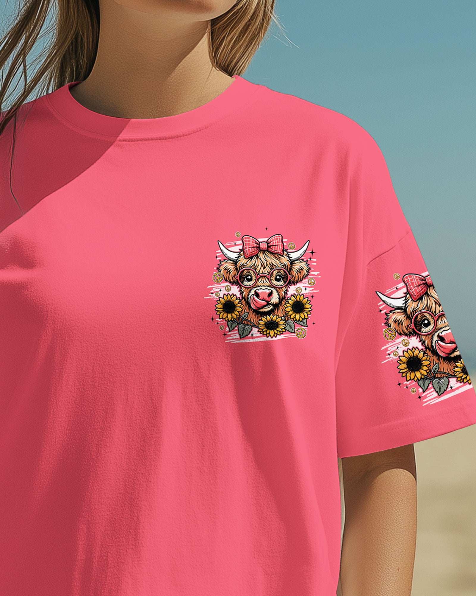 DO WHAT MAKES YOU HAPPY COW HIPPIE ALL OVER PRINT - TYQY0806251