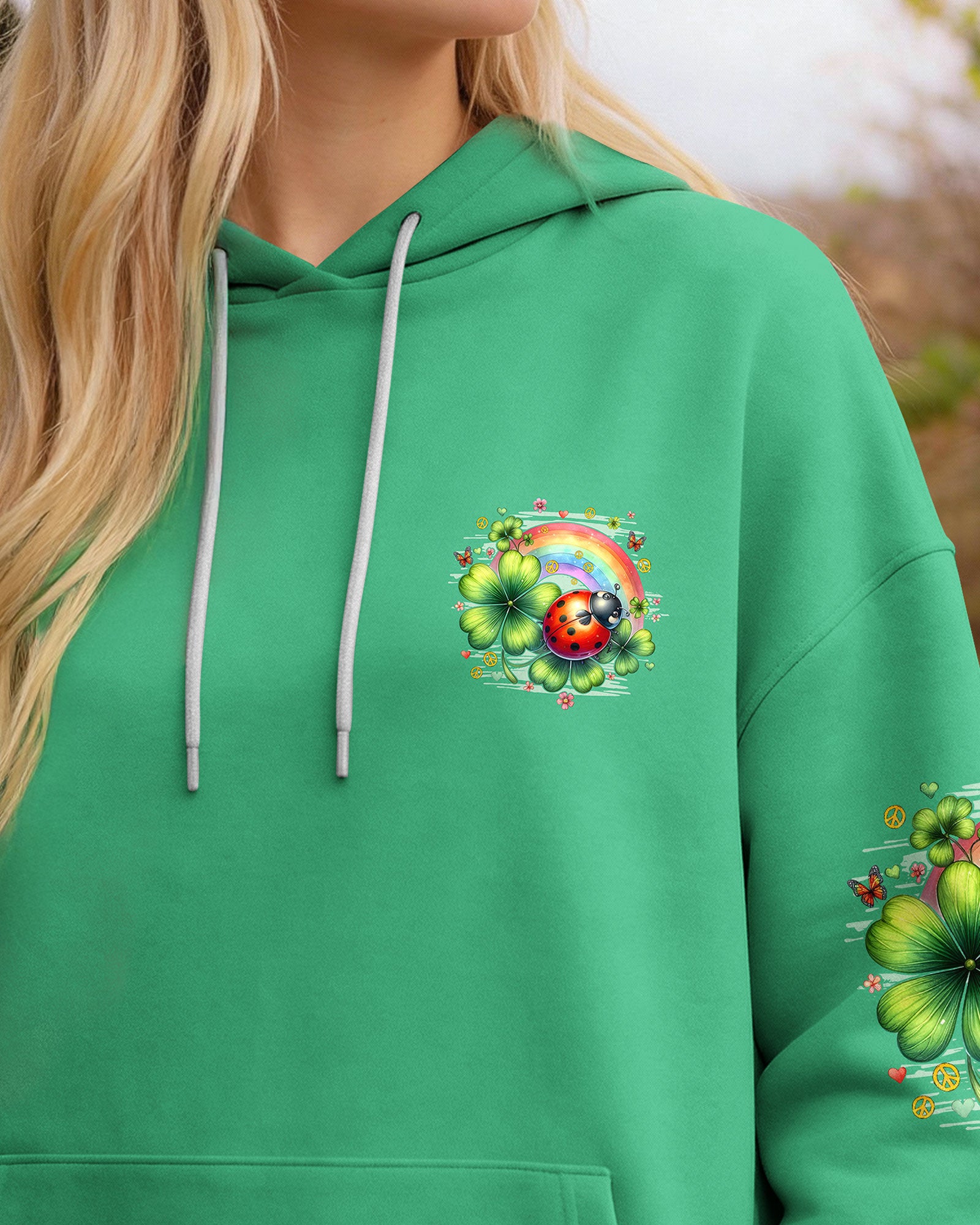 BE KIND LADYBUG SHAMROCK ALL OVER PRINT - TYQY1001261