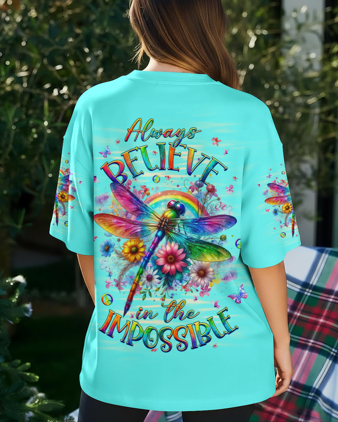 ALWAYS BELIEVE IN THE IMPOSSIBLE DRAGONFLY ALL OVER PRINT - YHHG2312251