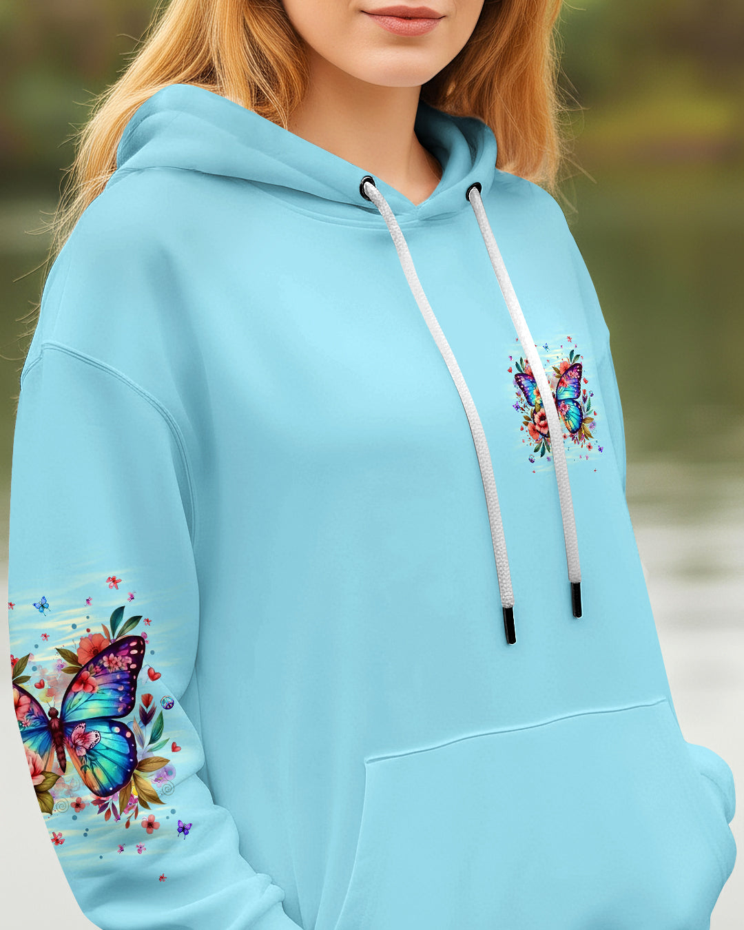 GROW THROUGH WHAT YOU GO THROUGH BUTTERFLY ALL OVER PRINT - YHHG2512252
