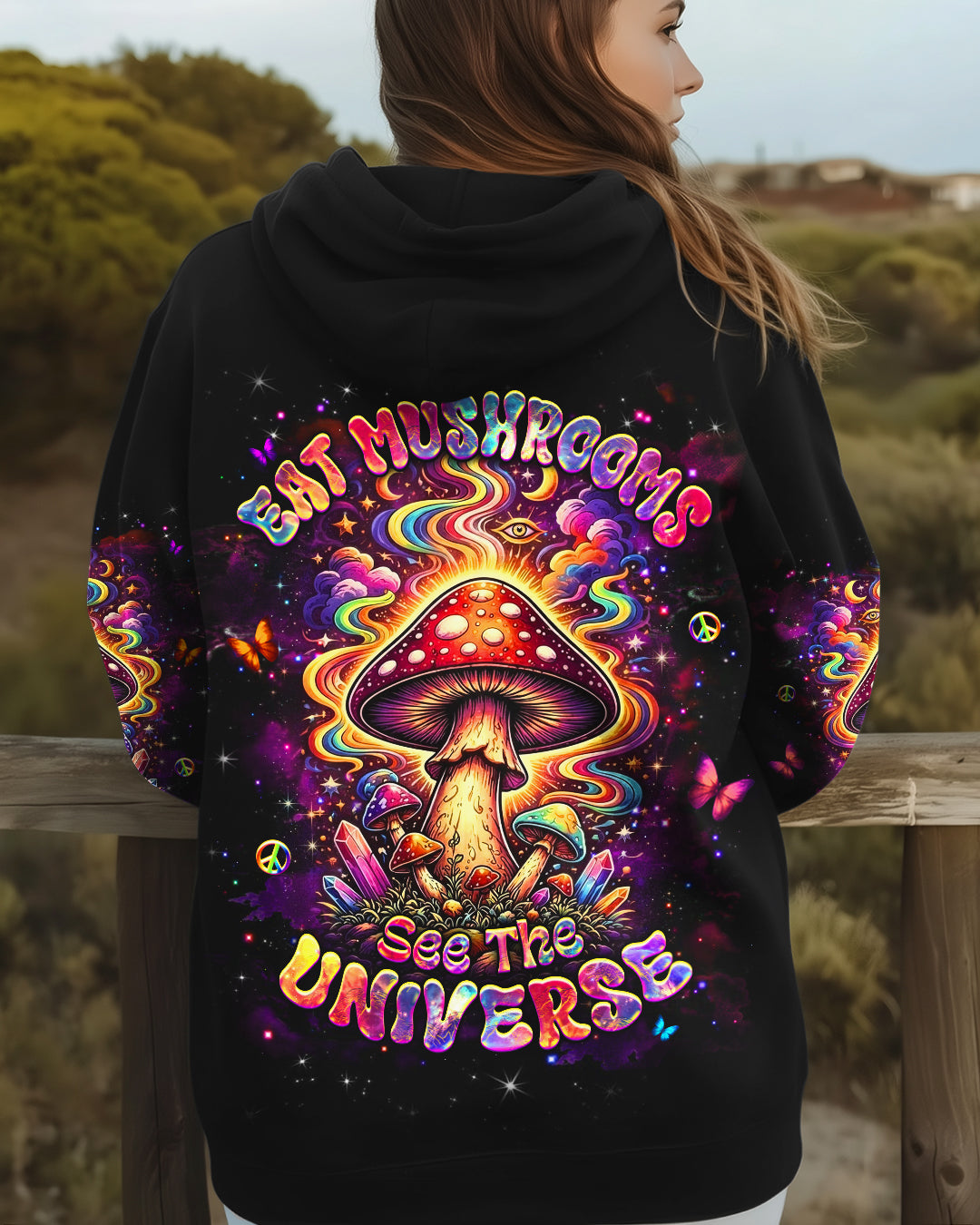 EAT MUSHROOMS SEE THE UNIVERSE ALL OVER PRINT - YHHG0602262