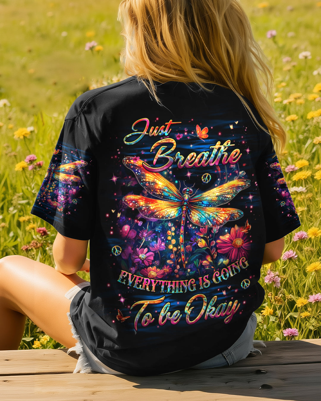 JUST BREATHE DRAGONFLY ALL OVER PRINT - YHHG2611253