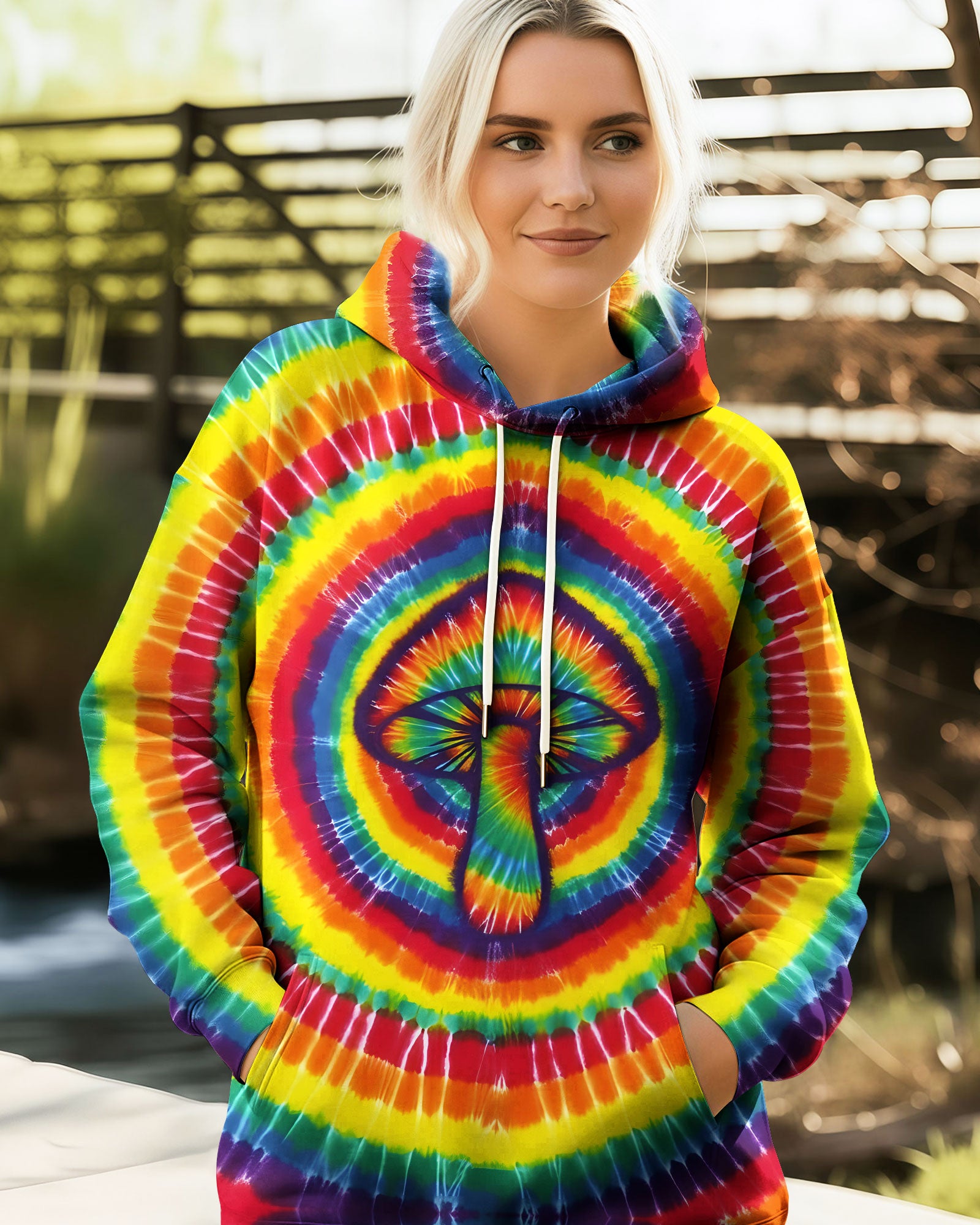 MUSHROOM COLORFUL TIE DYE ALL OVER PRINT - TYQY0112251