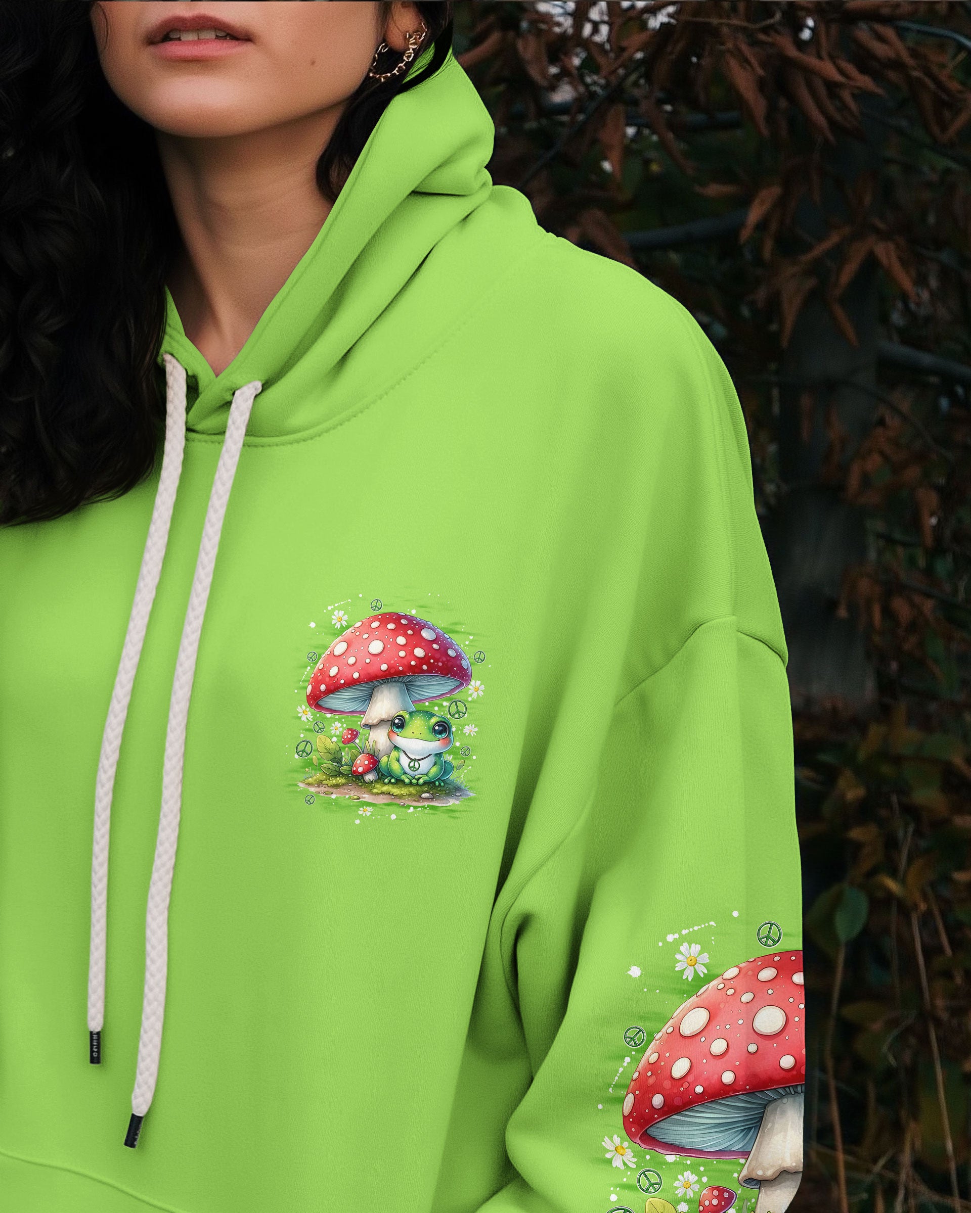 BE YOU THE WORLD WILL ADJUST FROG MUSHROOM ALL OVER PRINT - TYQY1109254