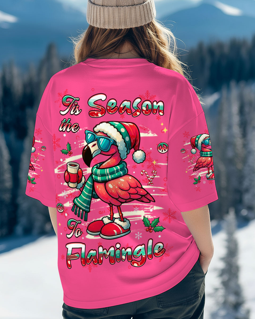 TIS THE SEASON TO FLAMINGLE CHRISTMAS ALL OVER PRINT - YHHG3110252