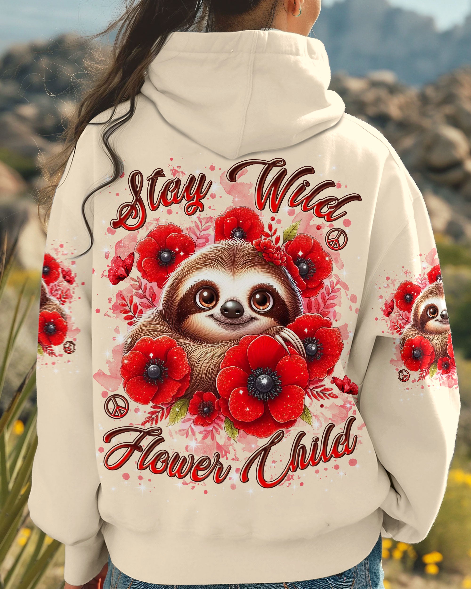STAY WILD FLOWER CHILD ALL OVER PRINT - YHLN2409251