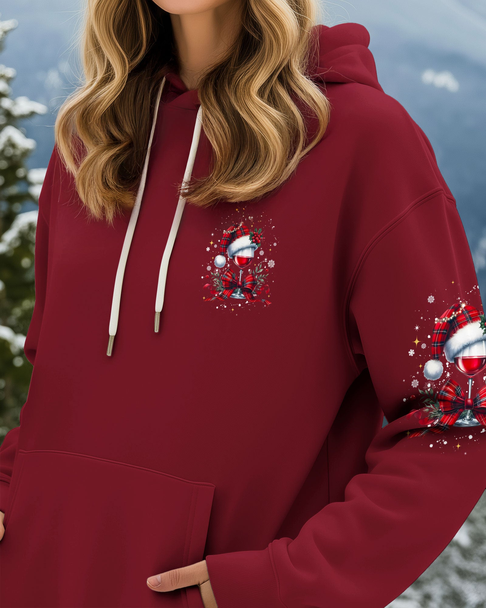DEAR SANTA JUST BRING WINE CHRISTMAS ALL OVER PRINT - TYQY1811252
