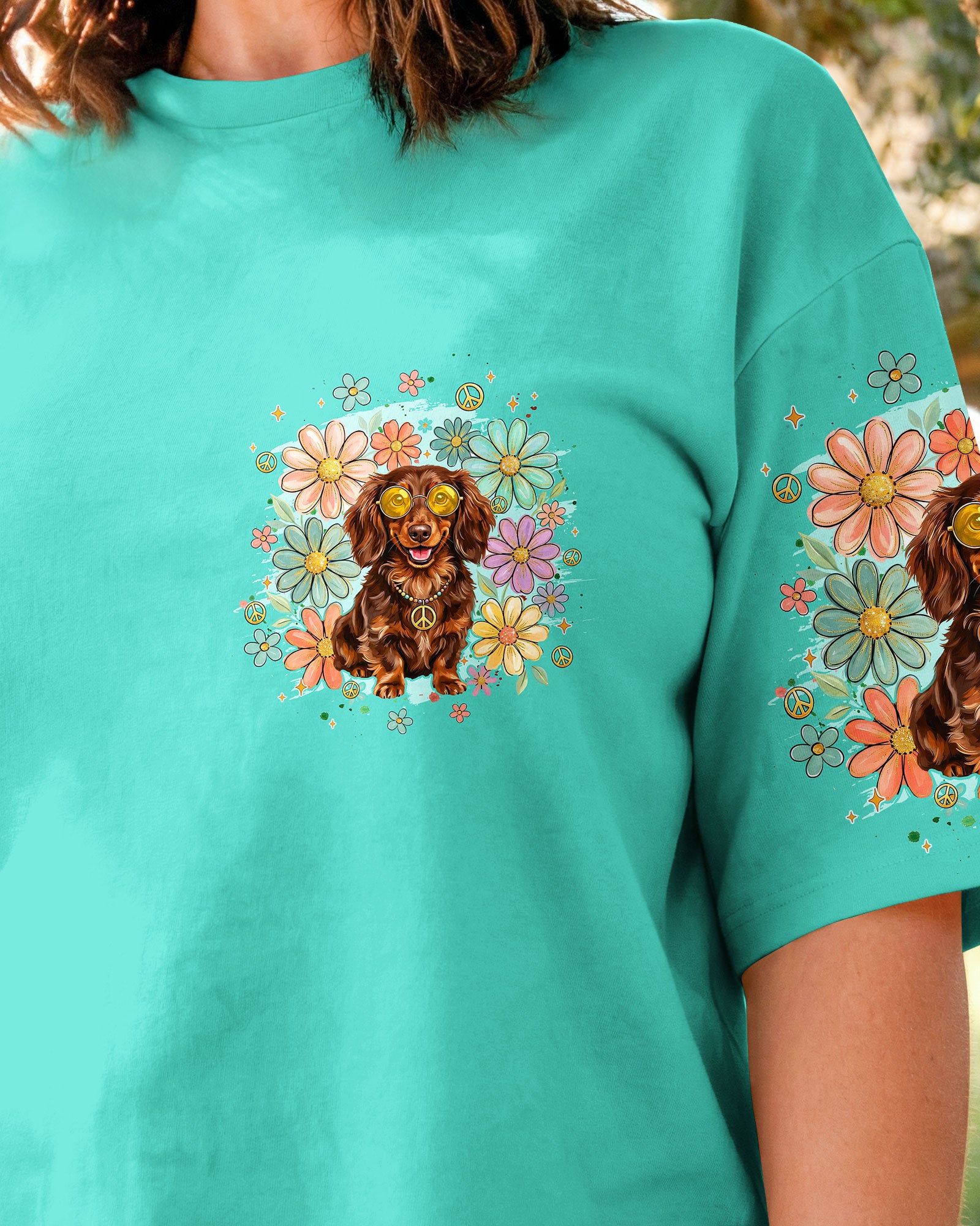 DON'T WORRY BE HAPPY DACHSHUND ALL OVER PRINT - TYQY1004261