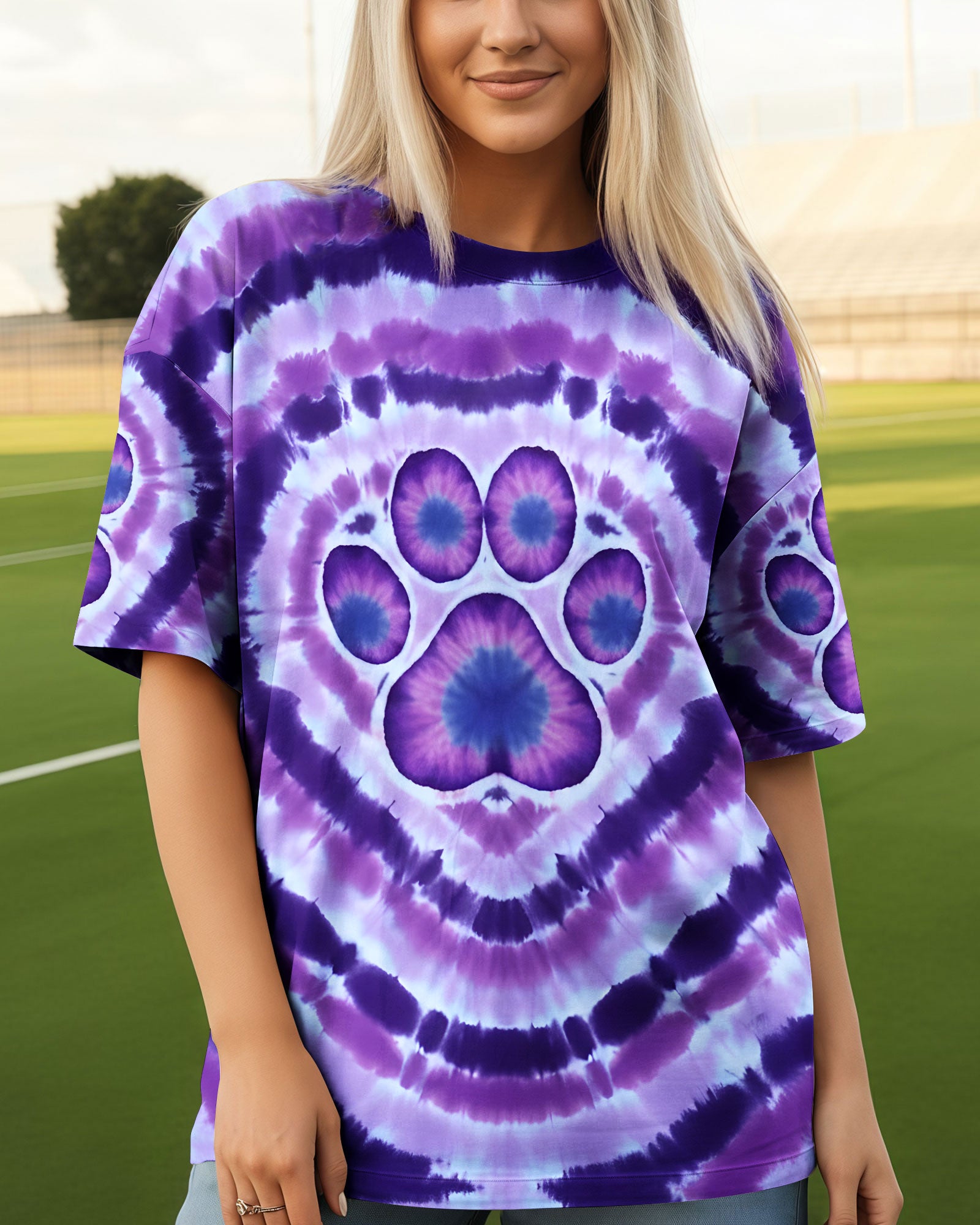 PAW PRINT TIE DYE ALL OVER PRINT - TYQY2811251