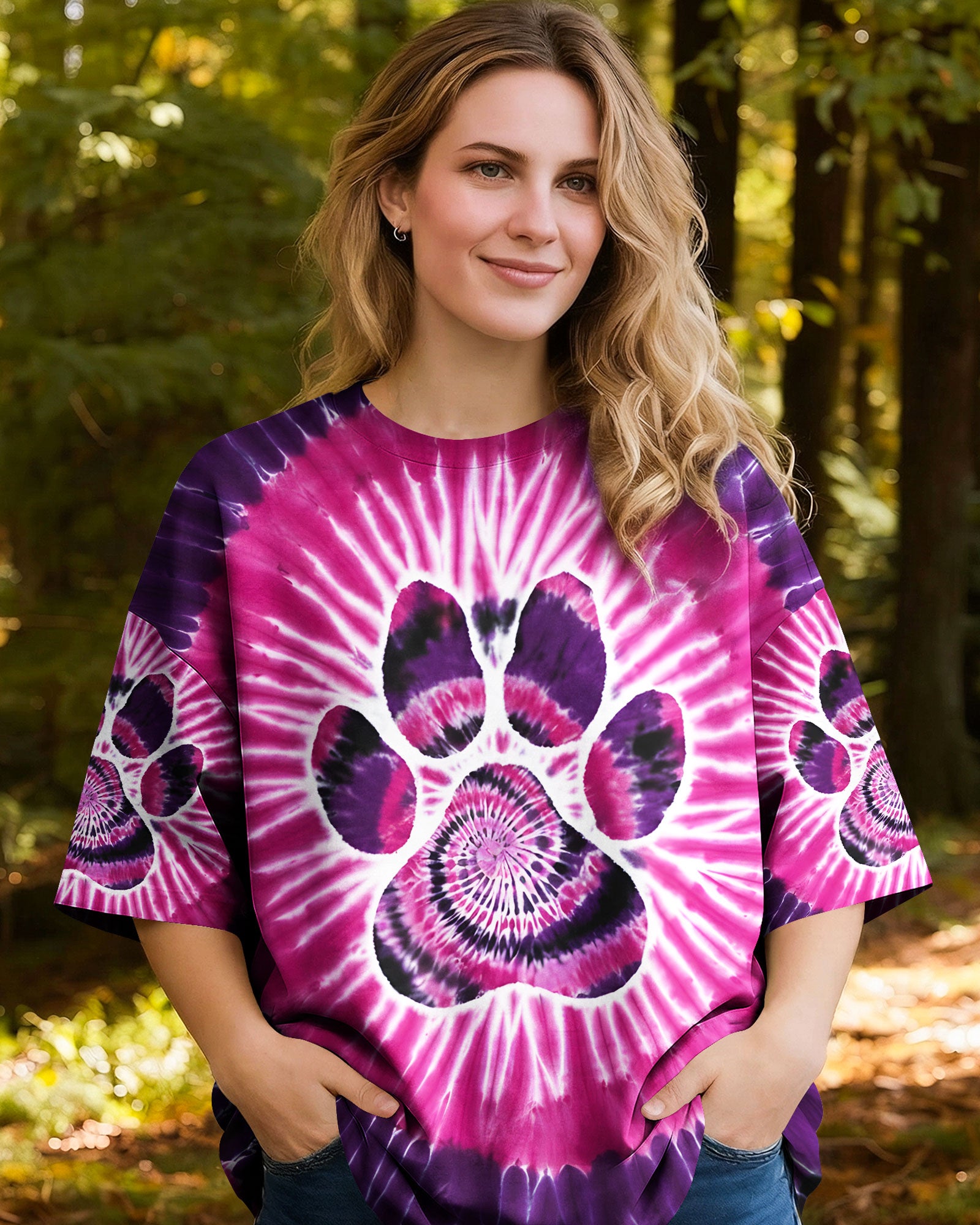 PAW PRINT TIE DYE ALL OVER PRINT - TYQY1312251