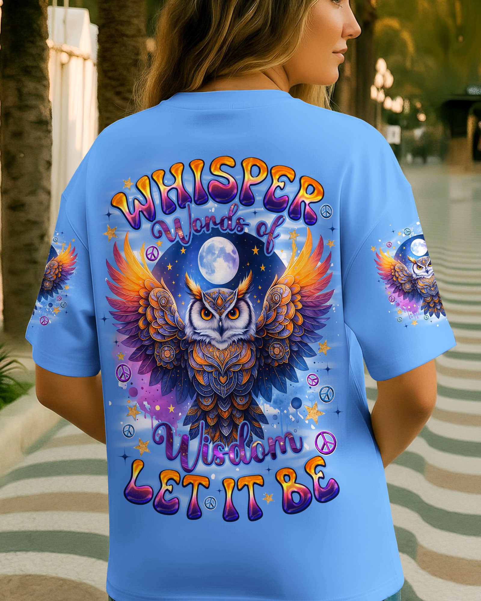 WHISPER WORDS OF WISDOM LET IT BE OWL ALL OVER PRINT - TYQY2010252