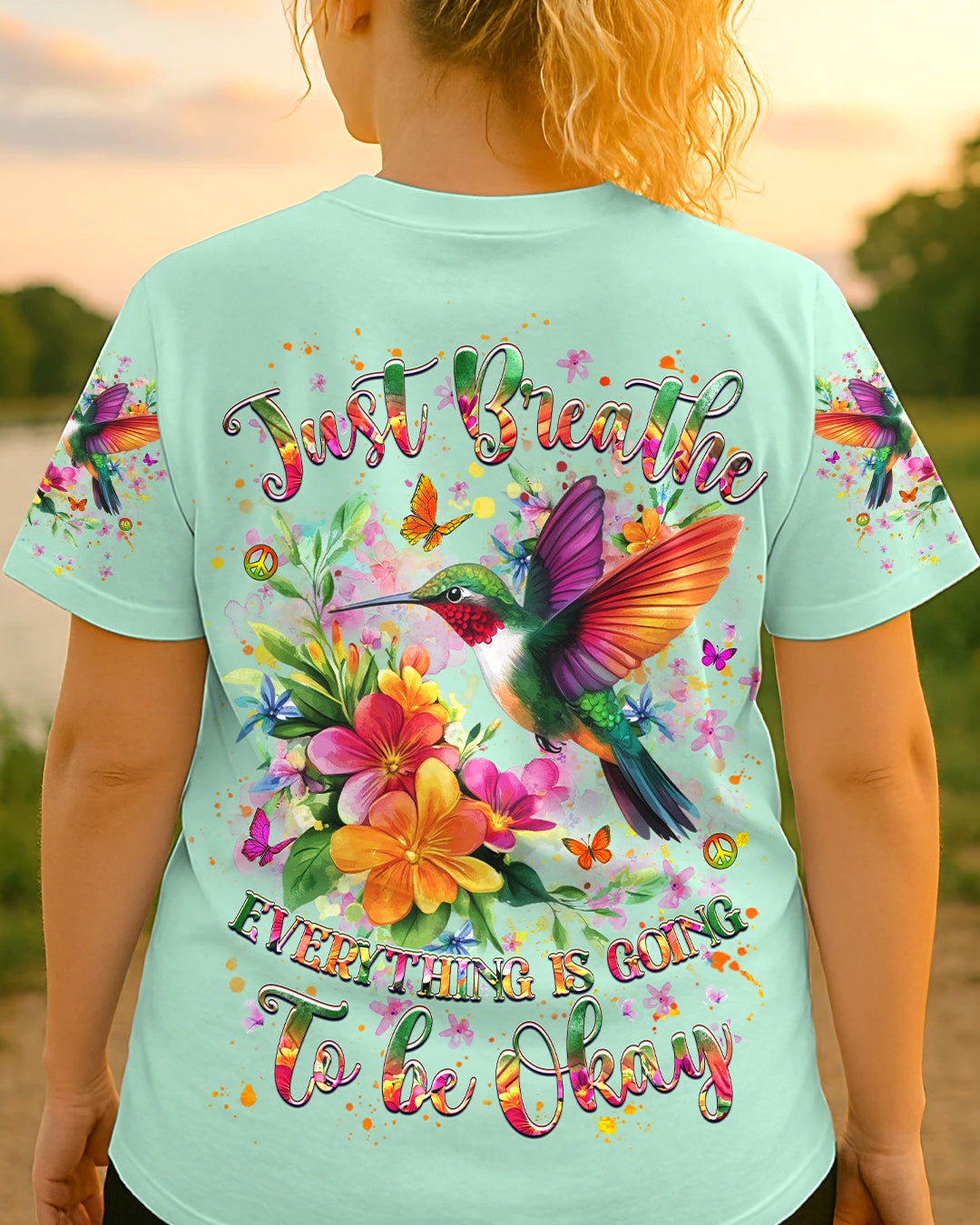 JUST BREATHE BUTTERFLY ALL OVER PRINT - YHHG1507251