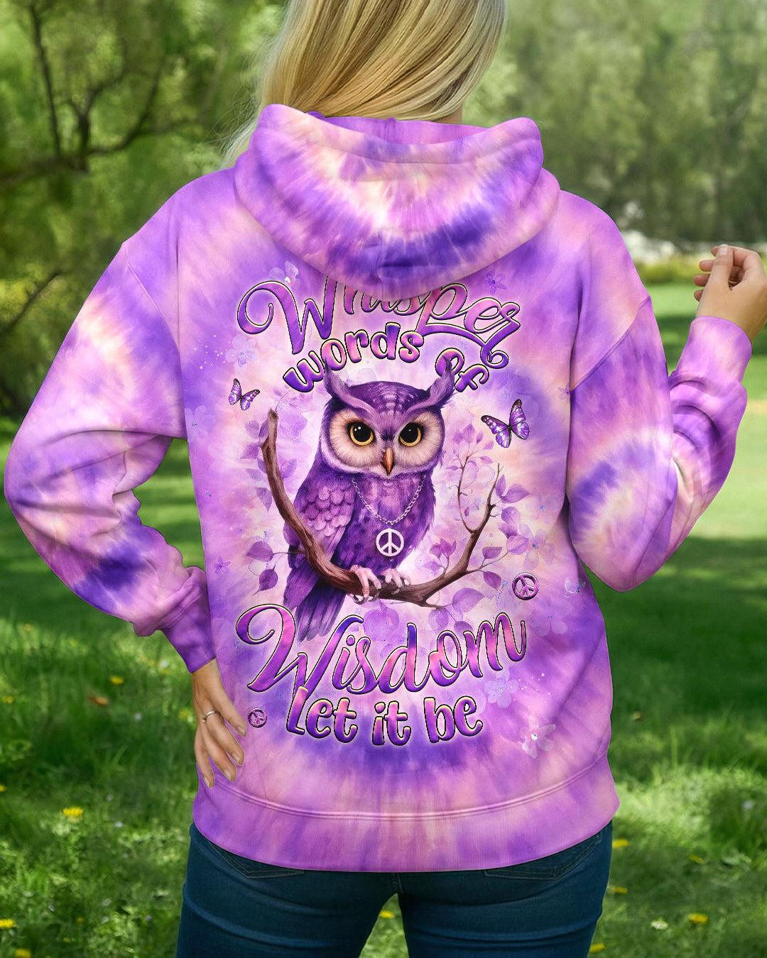 WHISPER WORDS OF WISDOM LET IT BE OWL ALL OVER PRINT - YHHG2702261