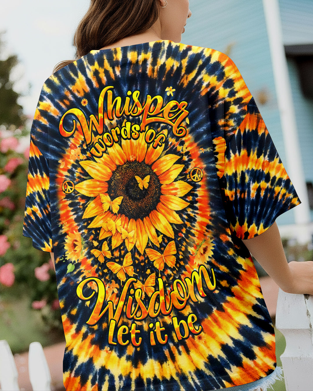 WHISPER WORDS OF WISDOM LET IT BE SUNFLOWER SWIRL ALL OVER PRINT - TLHG0403261