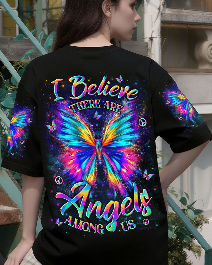 I BELIEVE THERE ARE ANGELS AMONG US BUTTERFLY ALL OVER PRINT - YHLN0402262