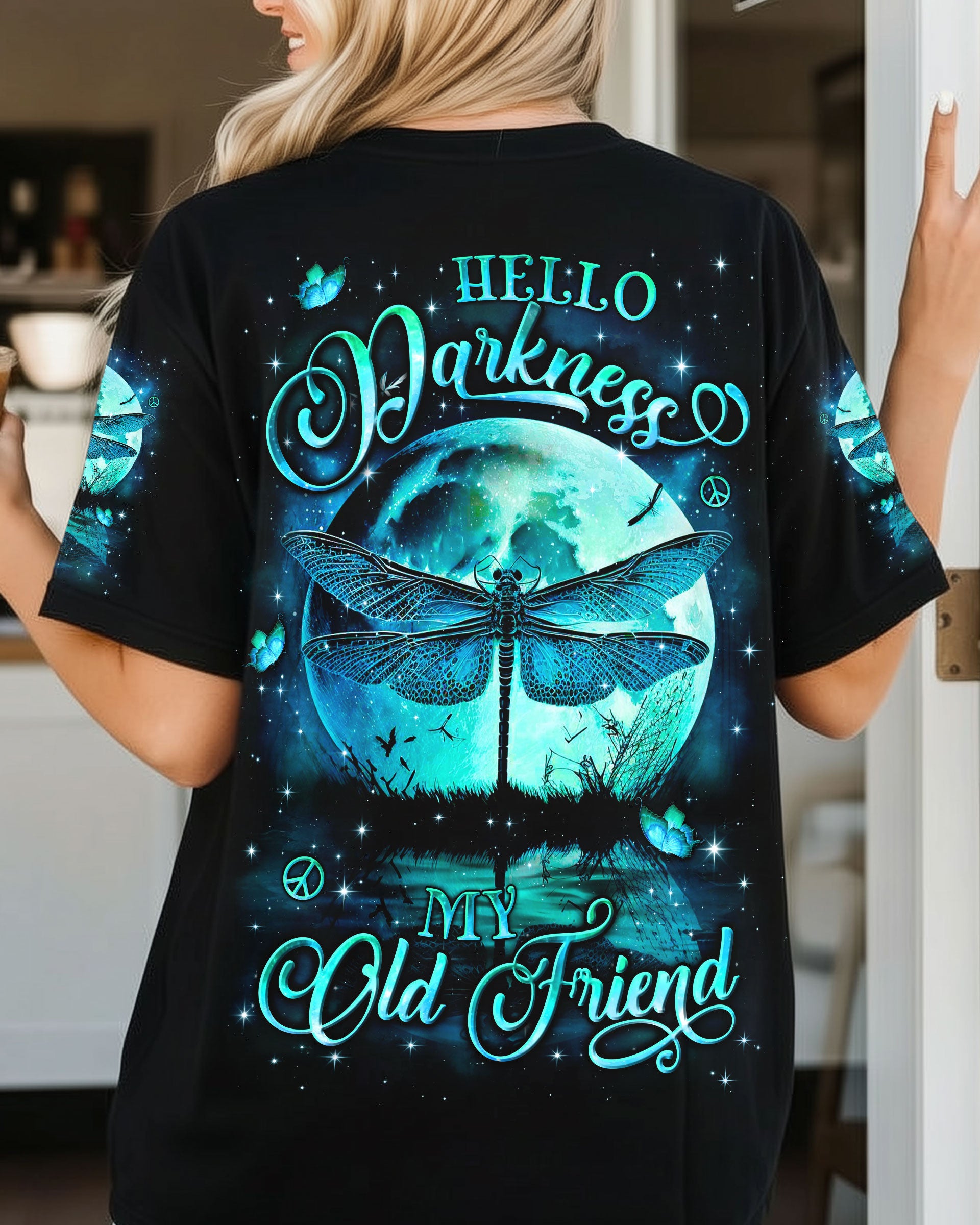HELLO DARKNESS MY OLD FRIEND DRAGONFLY ALL OVER PRINT - YHLN2811251