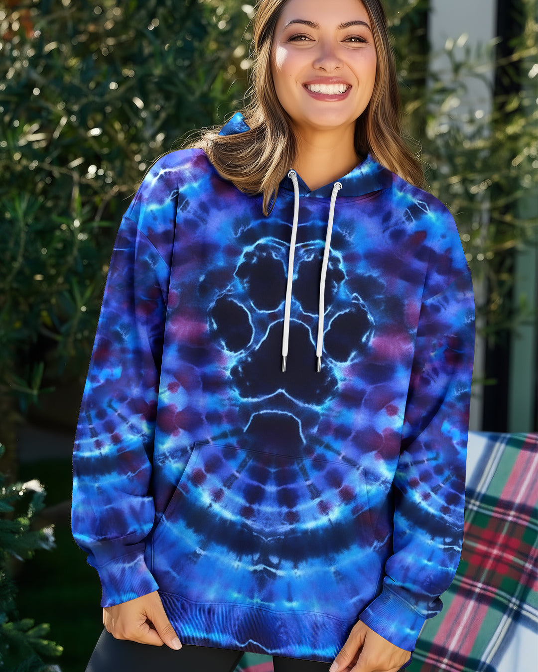 NEON PURPLE SWIRL PAW ALL OVER PRINT - YHHG0501261