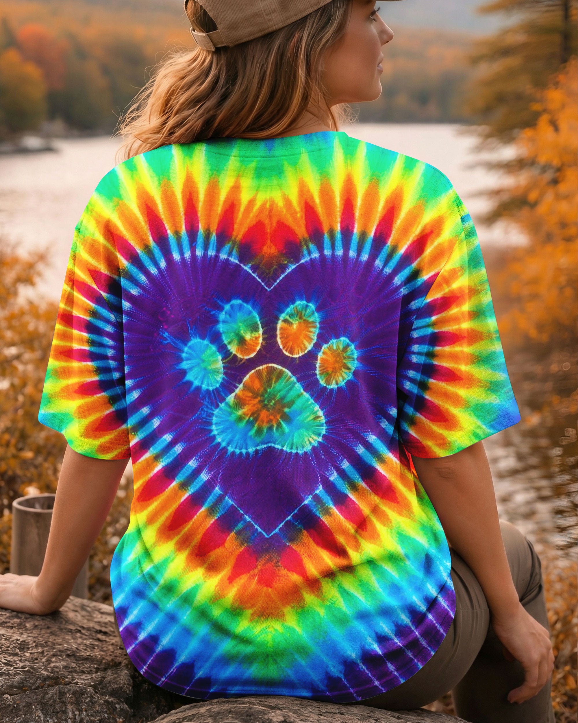 GROOVY RAINBOW HEART PAW ALL OVER PRINT - TYLN1303262