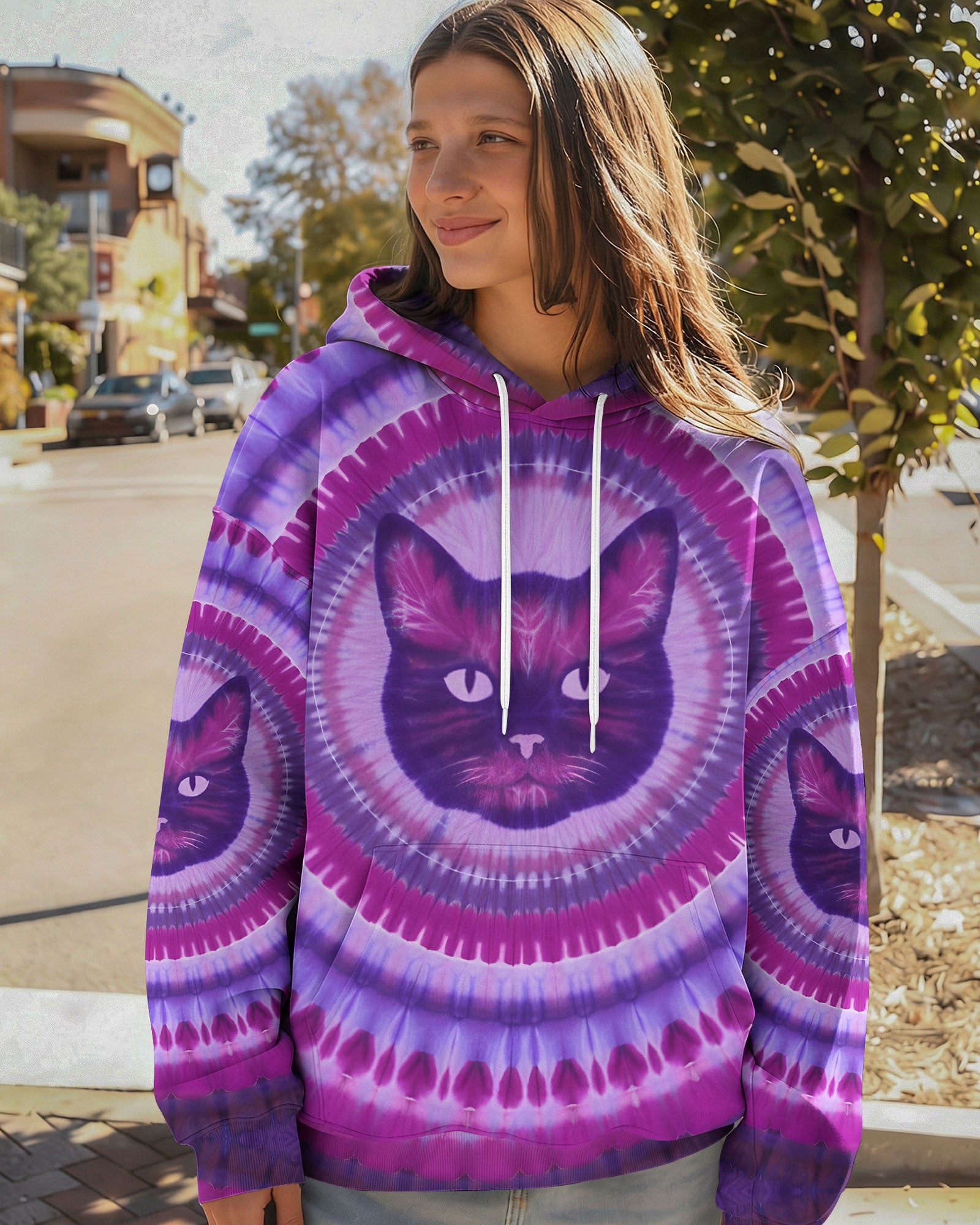 PURPLE CAT AURA ALL OVER PRINT - TYQY0701262