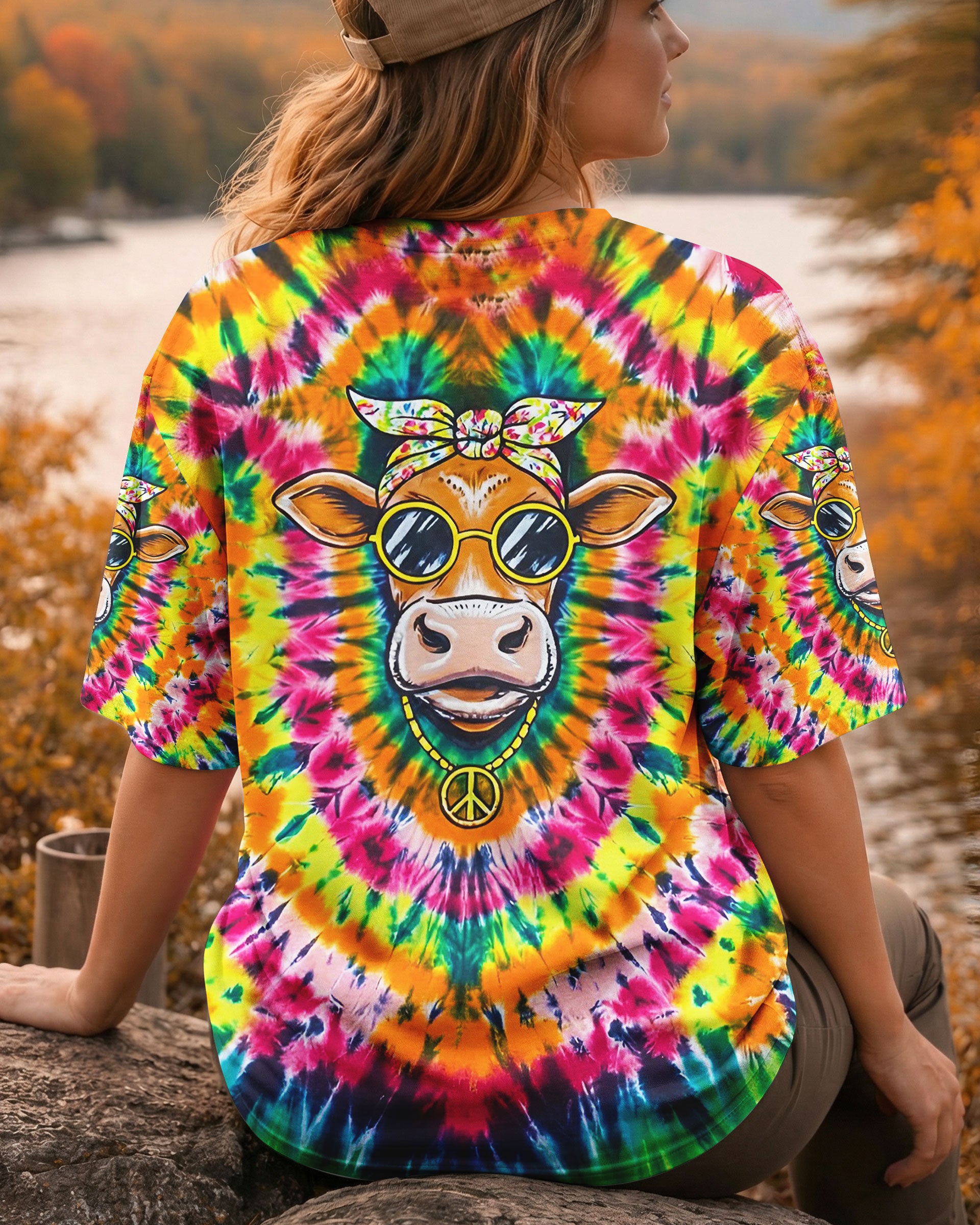 PSYCHEDELIC GROOVY HEIFER ALL OVER PRINT - YHLN2601262