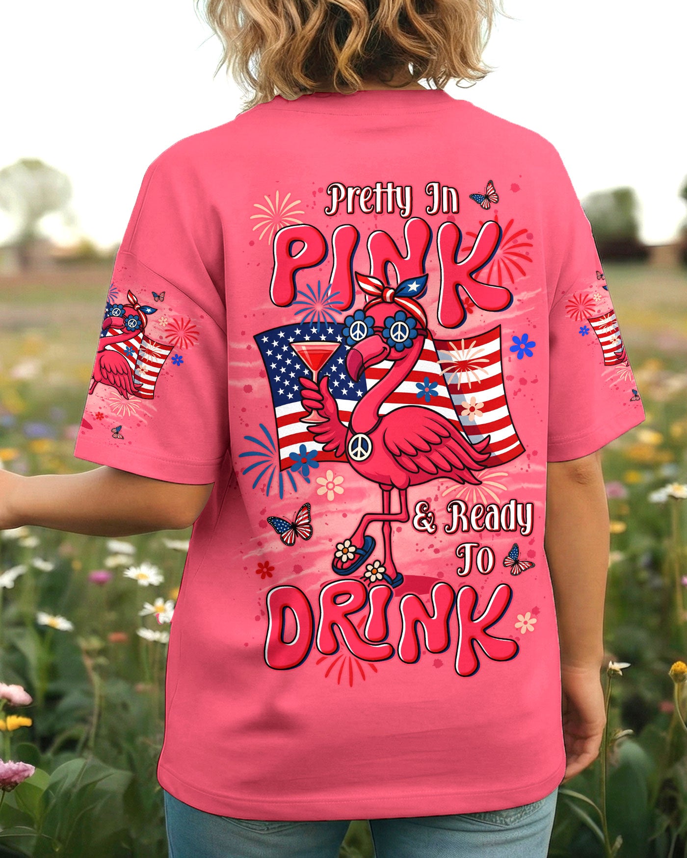 PRETTY IN PINK FLAMINGO ALL OVER PRINT - TYLN3003262